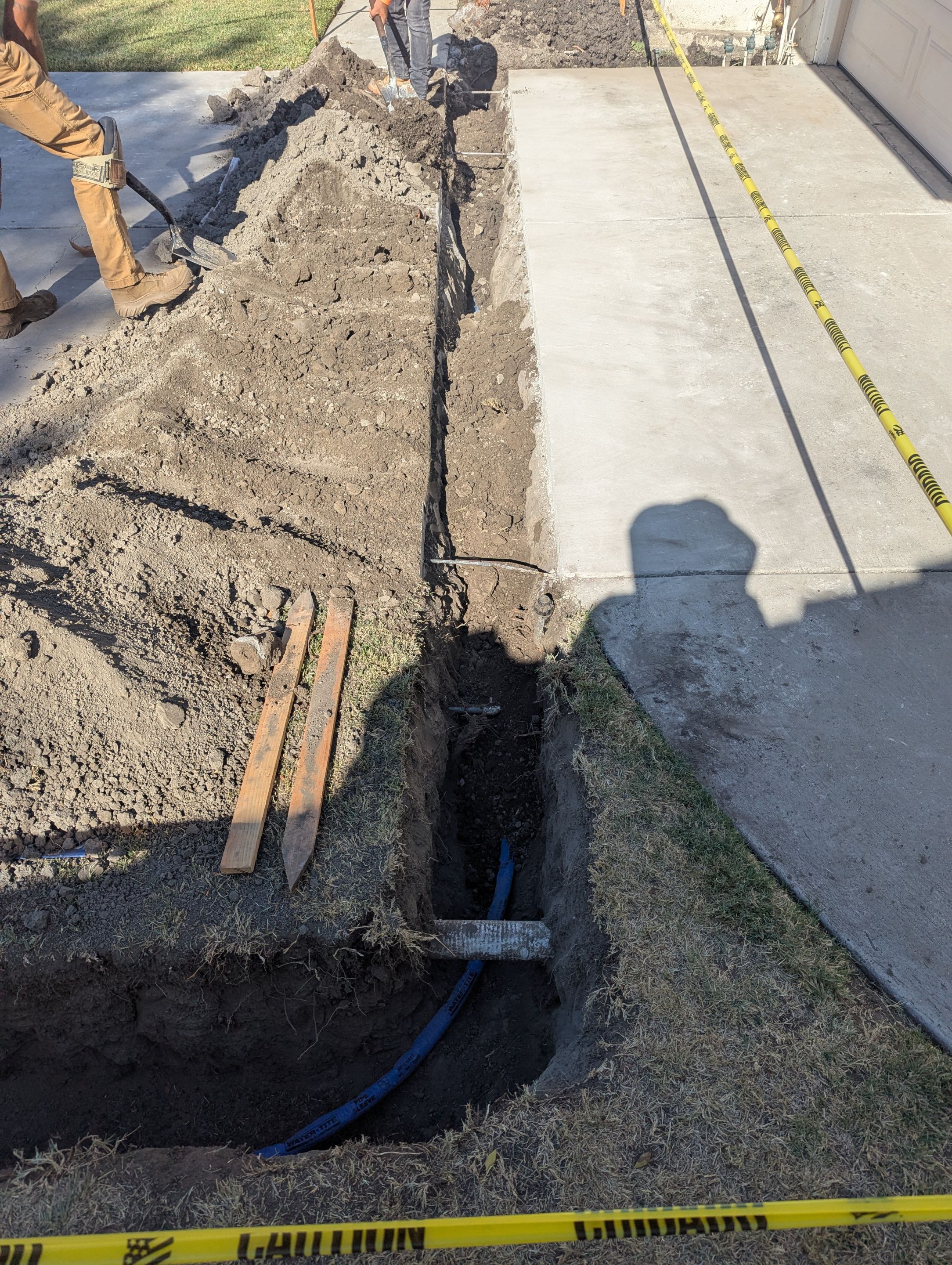 Water Main from meter to house  by Professional Plumbing Inc 