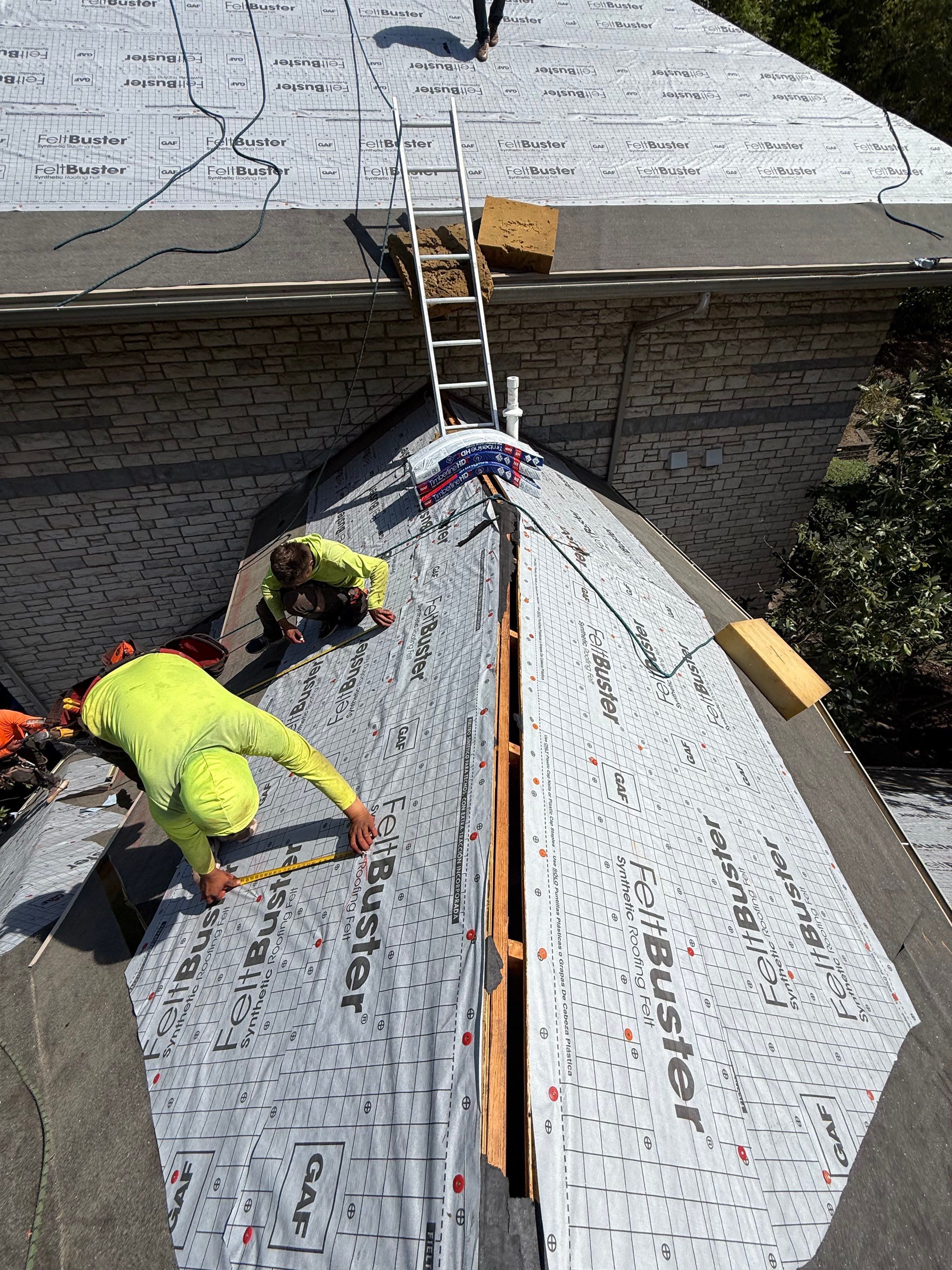 Residential Roofing Installation using GAF Timberline HDZ Barkwood by Rainstoppers Roofing