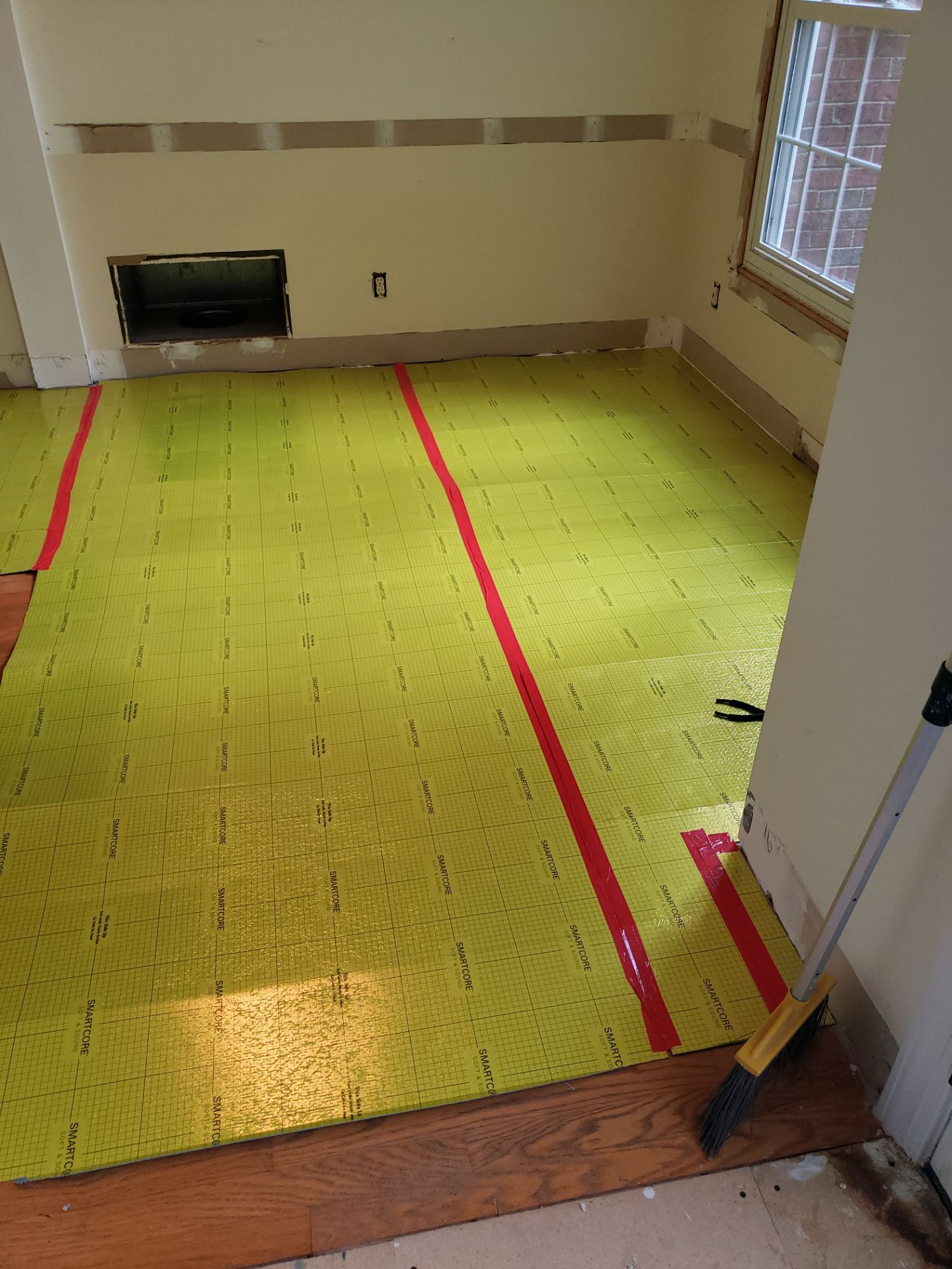 Front Room Transformed into a Waterproof Pet Room by A Step Above Handy LLC 