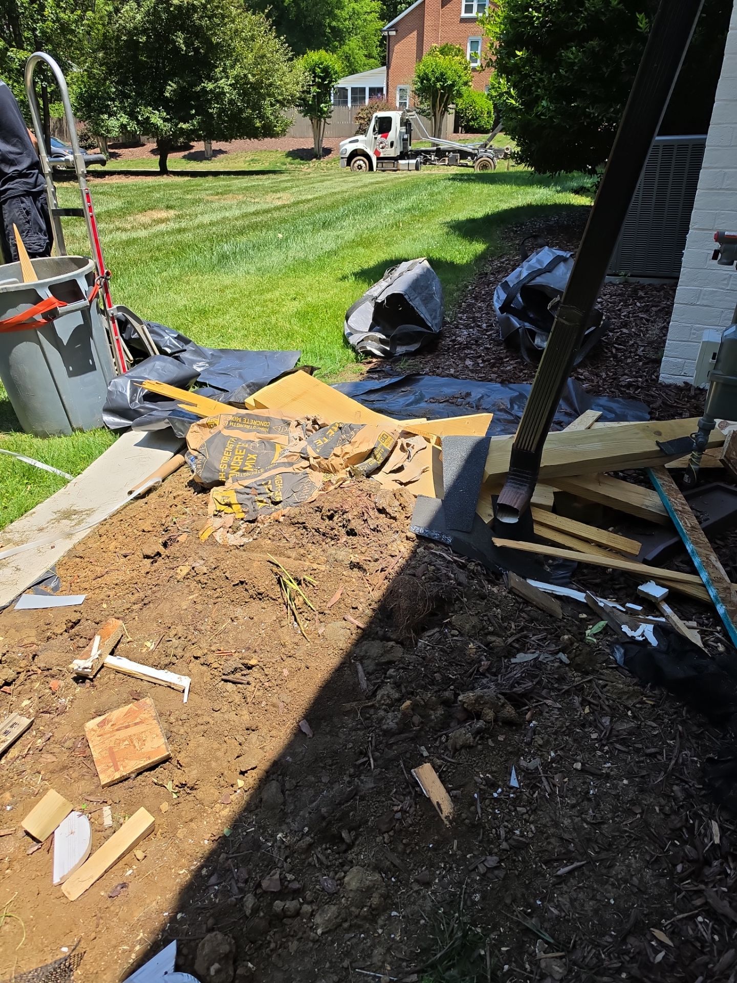Job site clean up in Charlotte by Badger Hauling