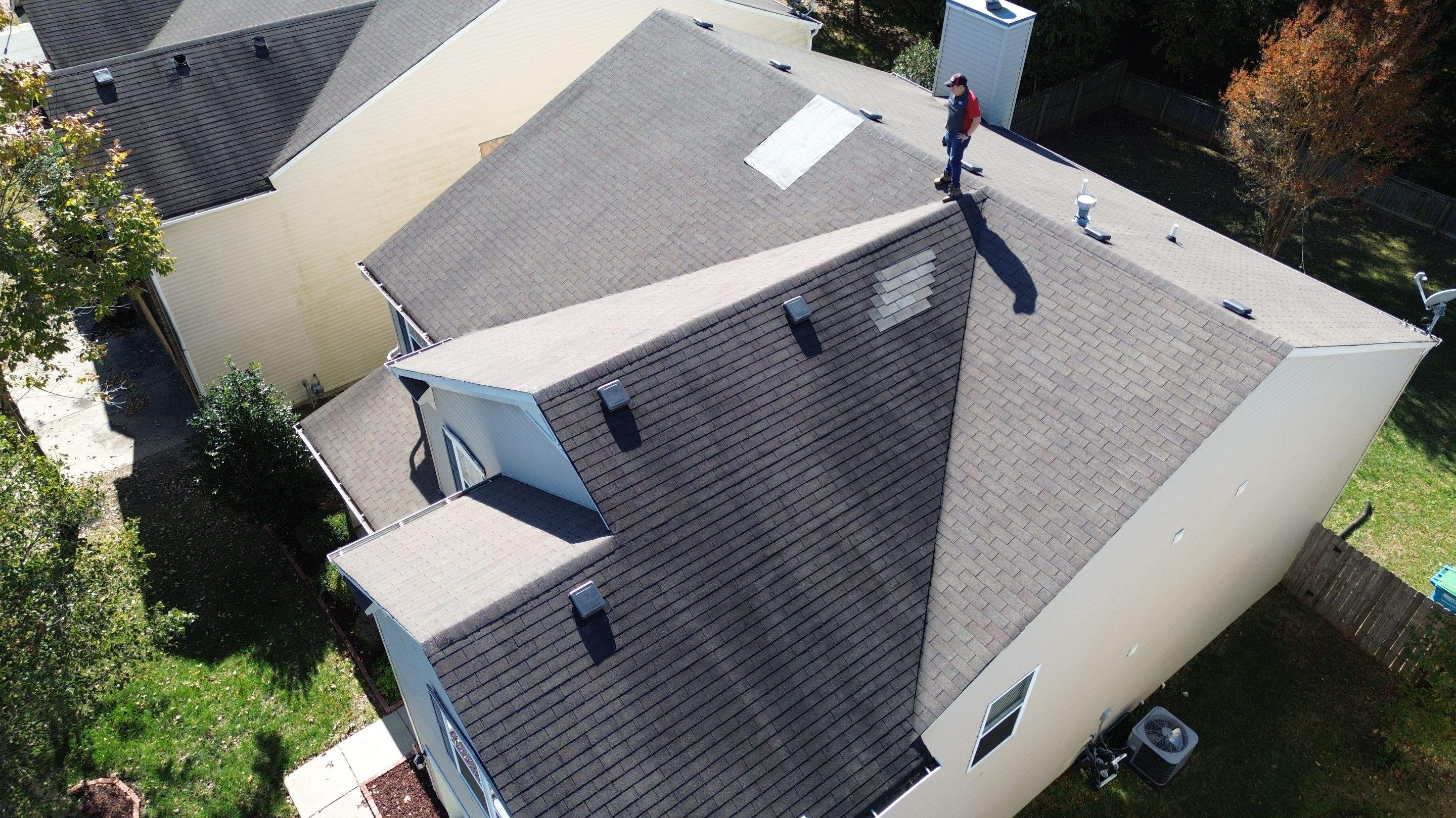 Roof replacement and interior repair by hail and wind damage by Just Brilliant Restoration JBR