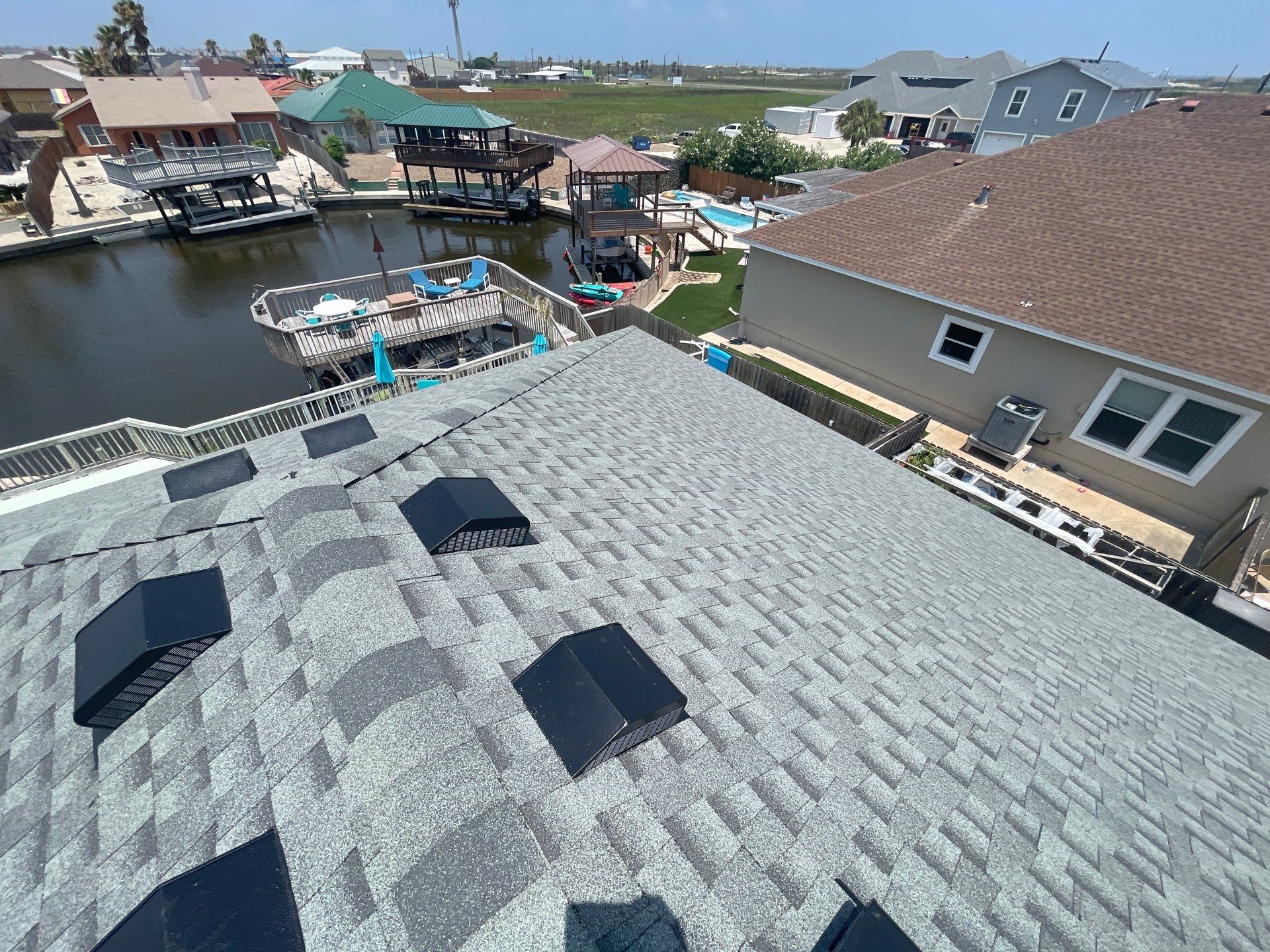 Residential Roofing Installation using GAF HDZ Slate by Lighthouse Roofing