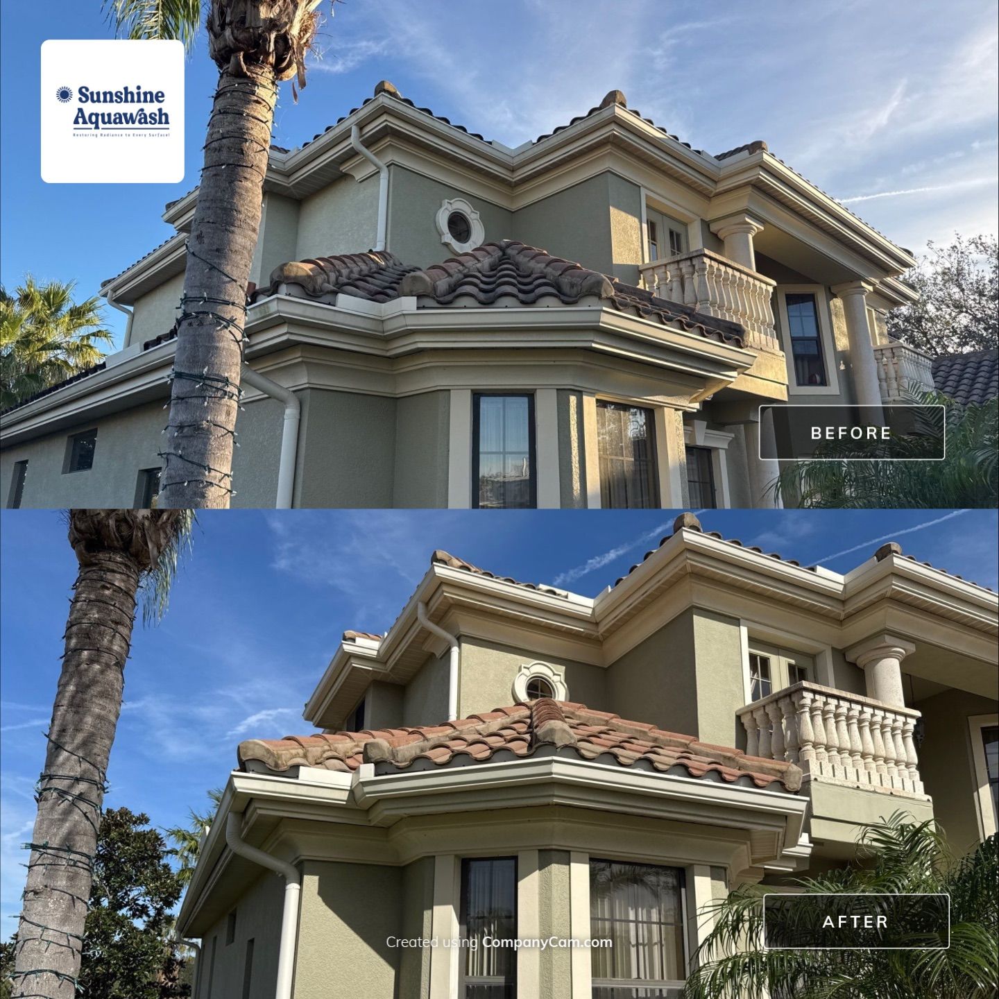 Roof Cleaning & Pool Deck Cleaning! Winding River, Bradenton, FL by Sunshine AquaWash