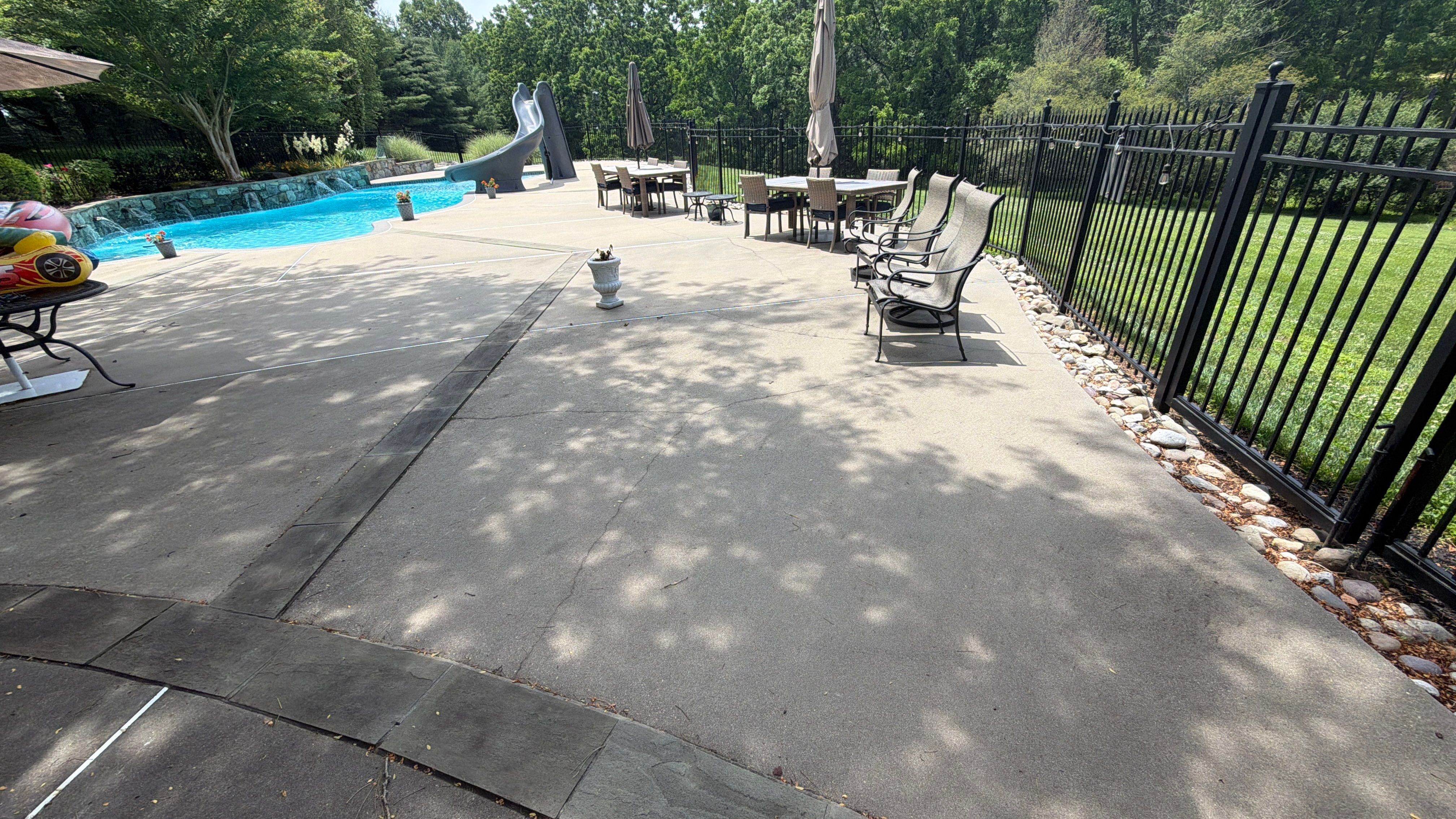 Concrete Pool Deck and Stone Paver Patio Cleaning in Glenelg by Baltimore Pressure Washers Inc.