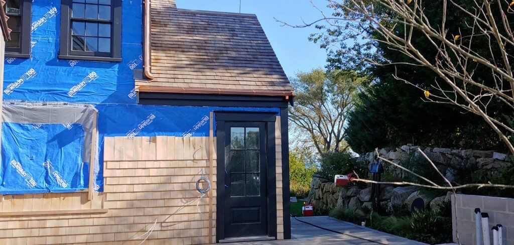 Gutter Installation using 6" Half Round Copper Gutter in Provincetown, MA by Gutter Pro Enterprises