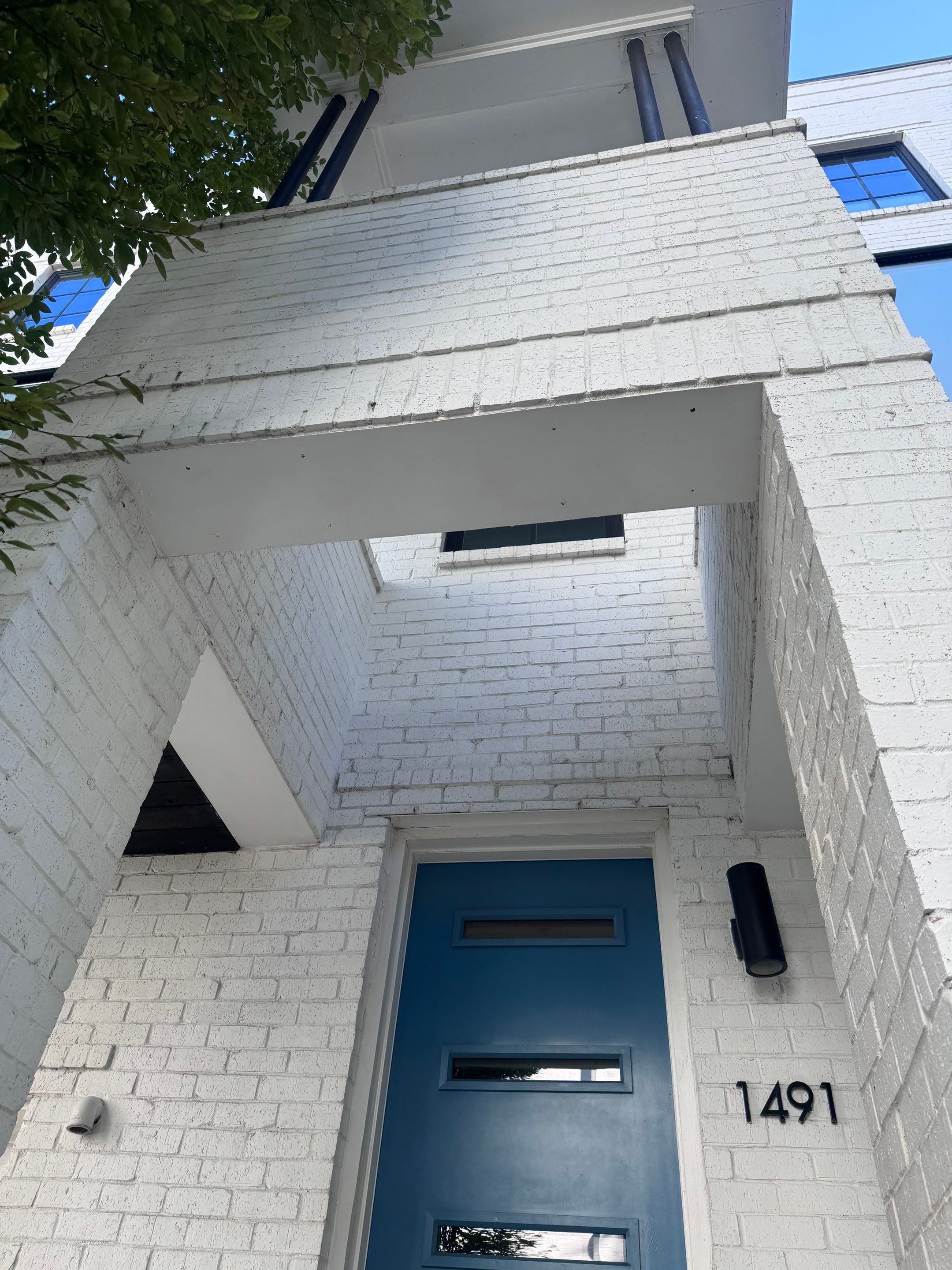 White Masonry Painting and Porch Refinishing in Atlanta by PGP Surface Solutions, LLC