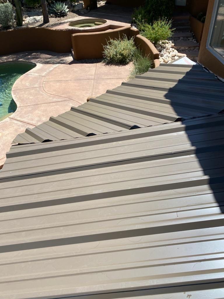 Light Stone Exposed Fastener by Reimagine Roofing