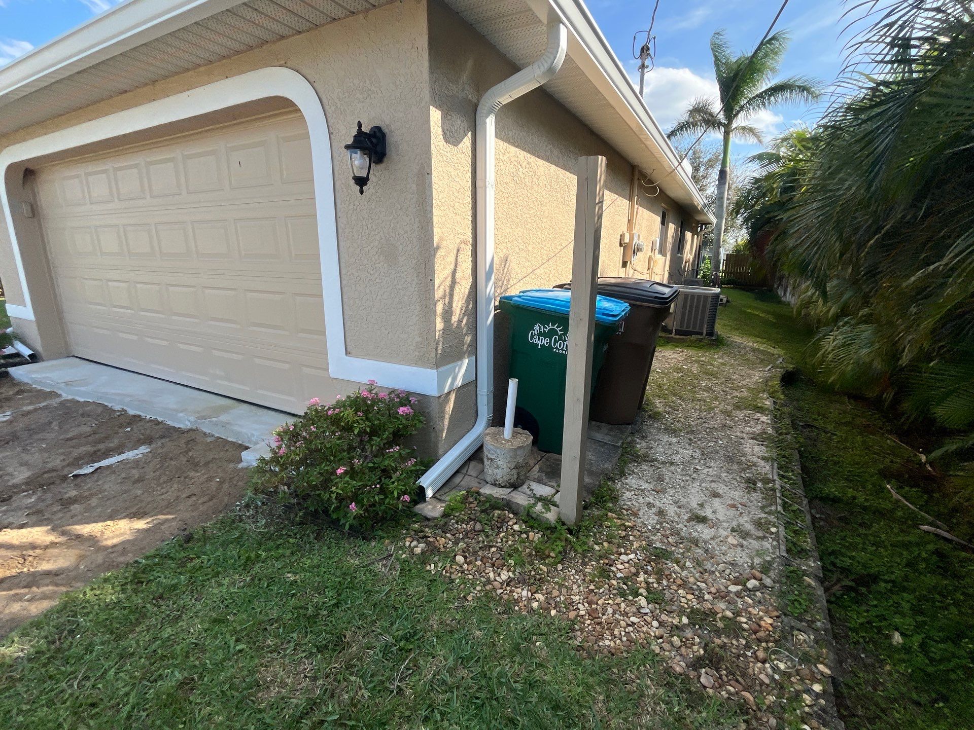 Downspout Extensions for Cape Coral Homes  by Gutter Professors