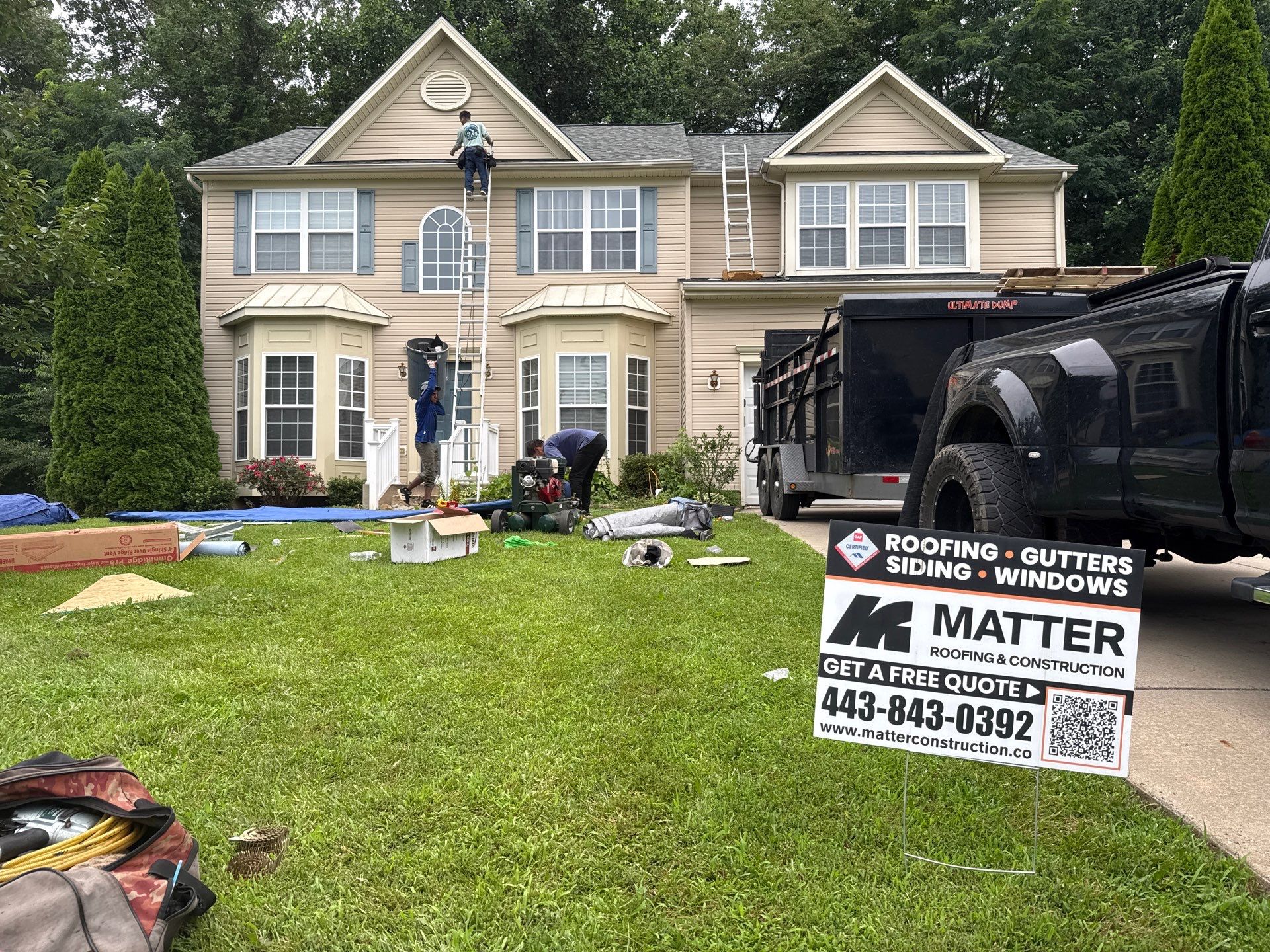 Residential Roofing Installation using GAF Timberline HDZ by Matter Roofing & Construction
