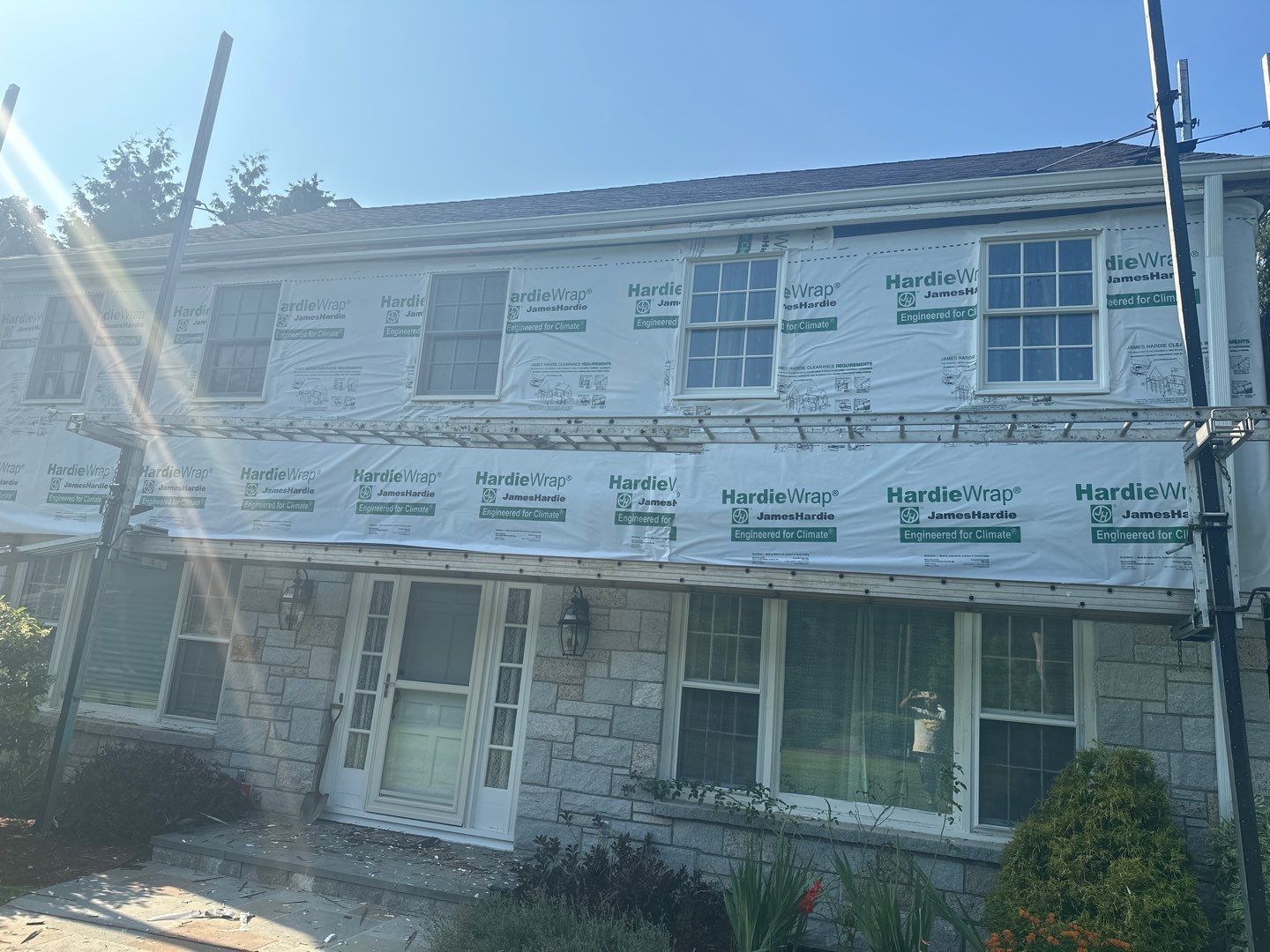 Siding Installation using Hardie Plank Artic white by A Plus Exterior