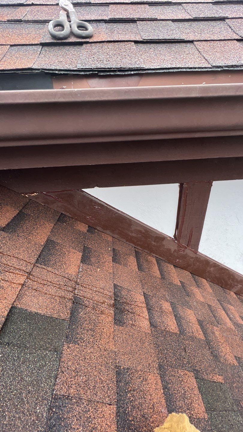 Step flashing repair on roof to wall by Pro Home Services Inc