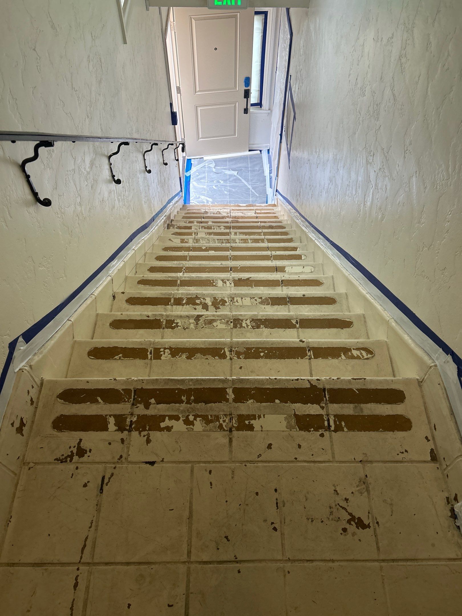 Sandblasting Paint Off Interior Staircase In Los Angeles, CA by La Power Washing Inc