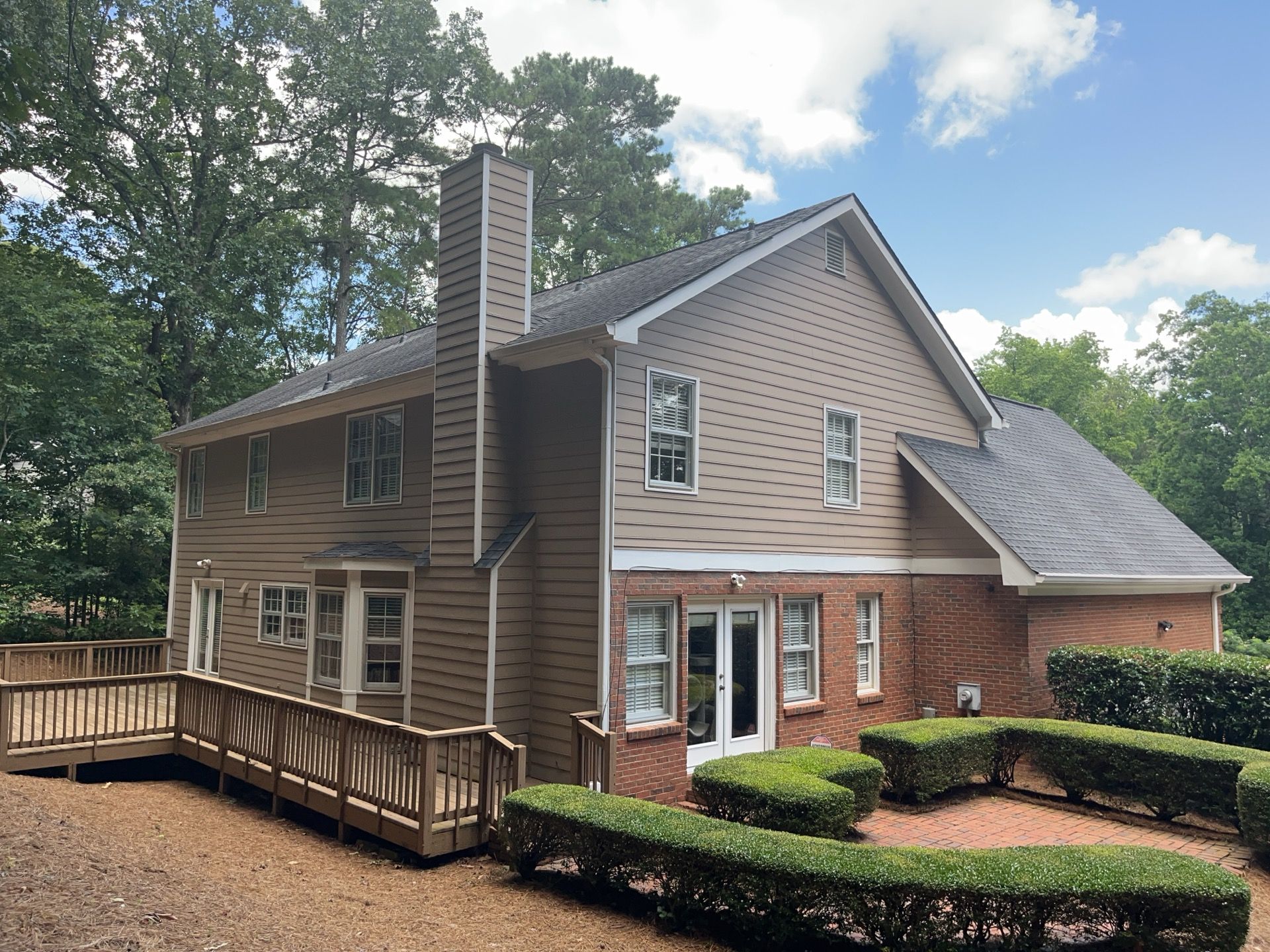 James Hardie Siding Installation, Rotten Wood Replacement, Porch Repairs, and Deck Resurfacing in Smyrna, GA by Nelson Exteriors 