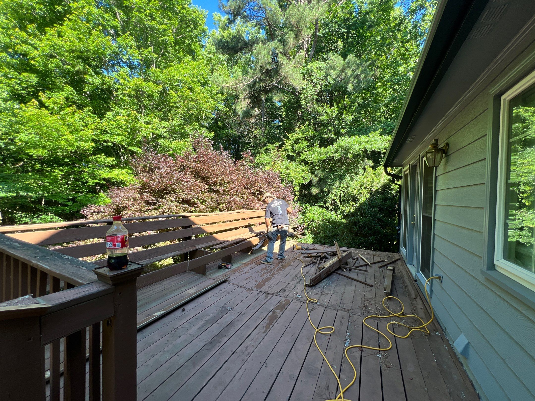 Pressure-Treated Wood Deck Replacement and Staircase Installation in Kennesaw by Swift Home Renovations