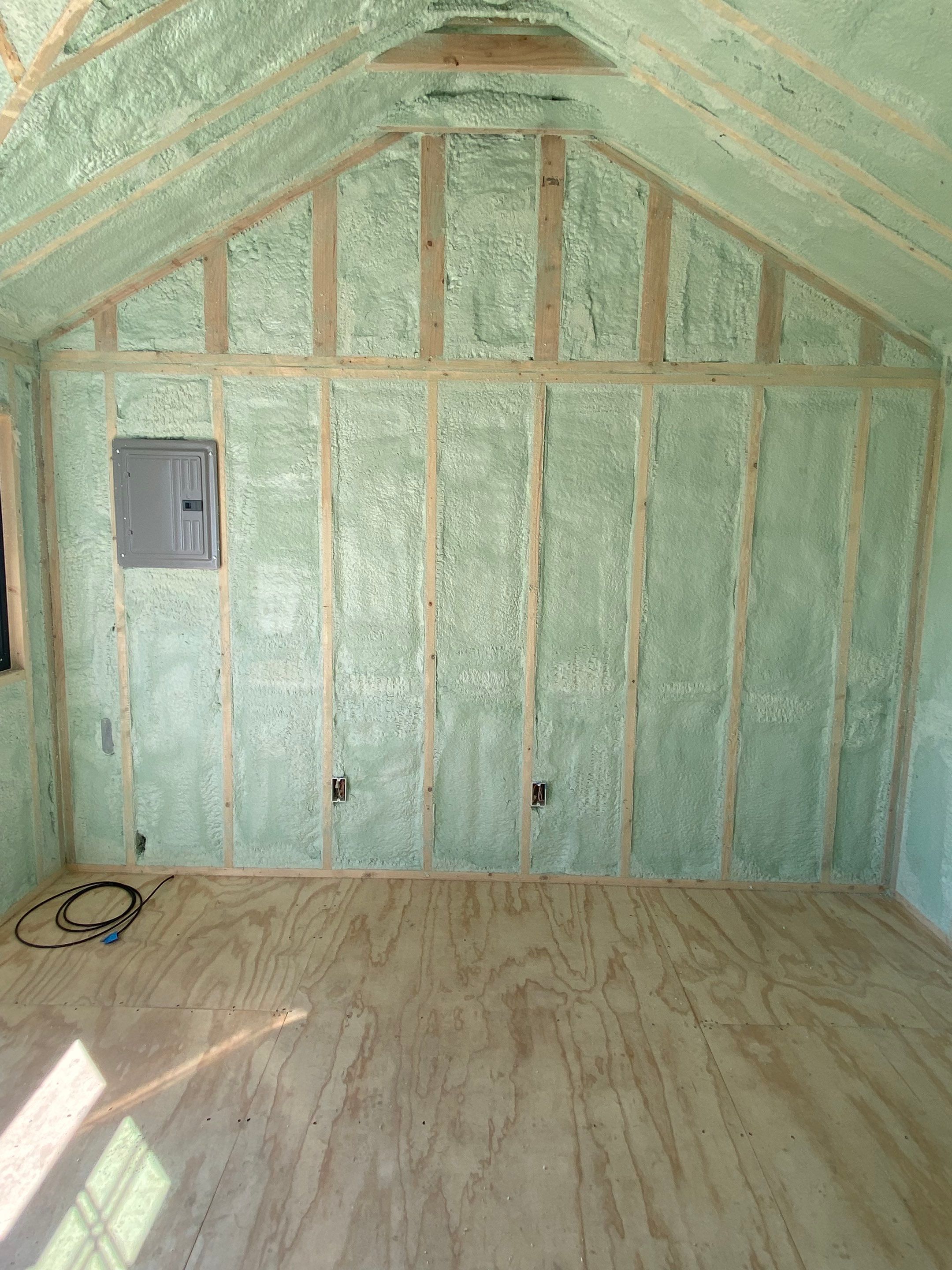Exterior Walls using Closed Cell Spray Foam by NYS Foam & Energy