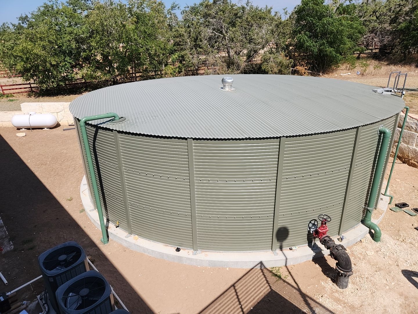 Commercial structure utilizing rainwater harvesting for all its water needs! by Hill Country Rain Water