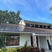 24ga 1.5" Mechanical Seam Mansard brown by Total Roofing System The Metal Roof Experts