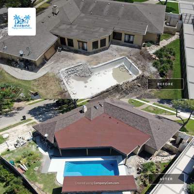 Beautiful pool side build