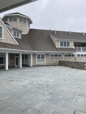 Gutter Installation using 6" K-Style Aluminum Gutter at the Sacconnesset Golf Club