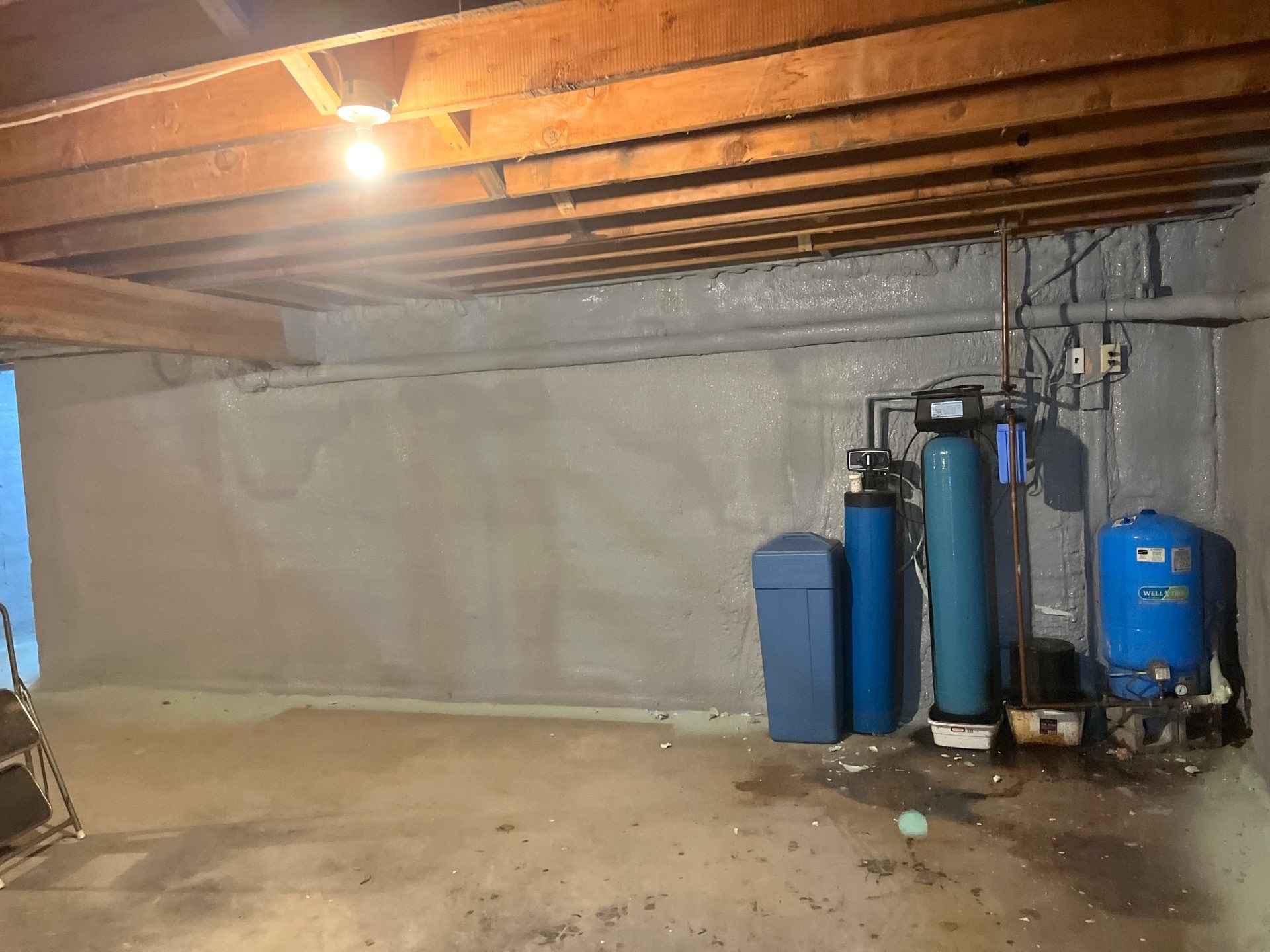 Basement Exterior Walls using Closed Cell Spray Foam by NYS Foam & Energy