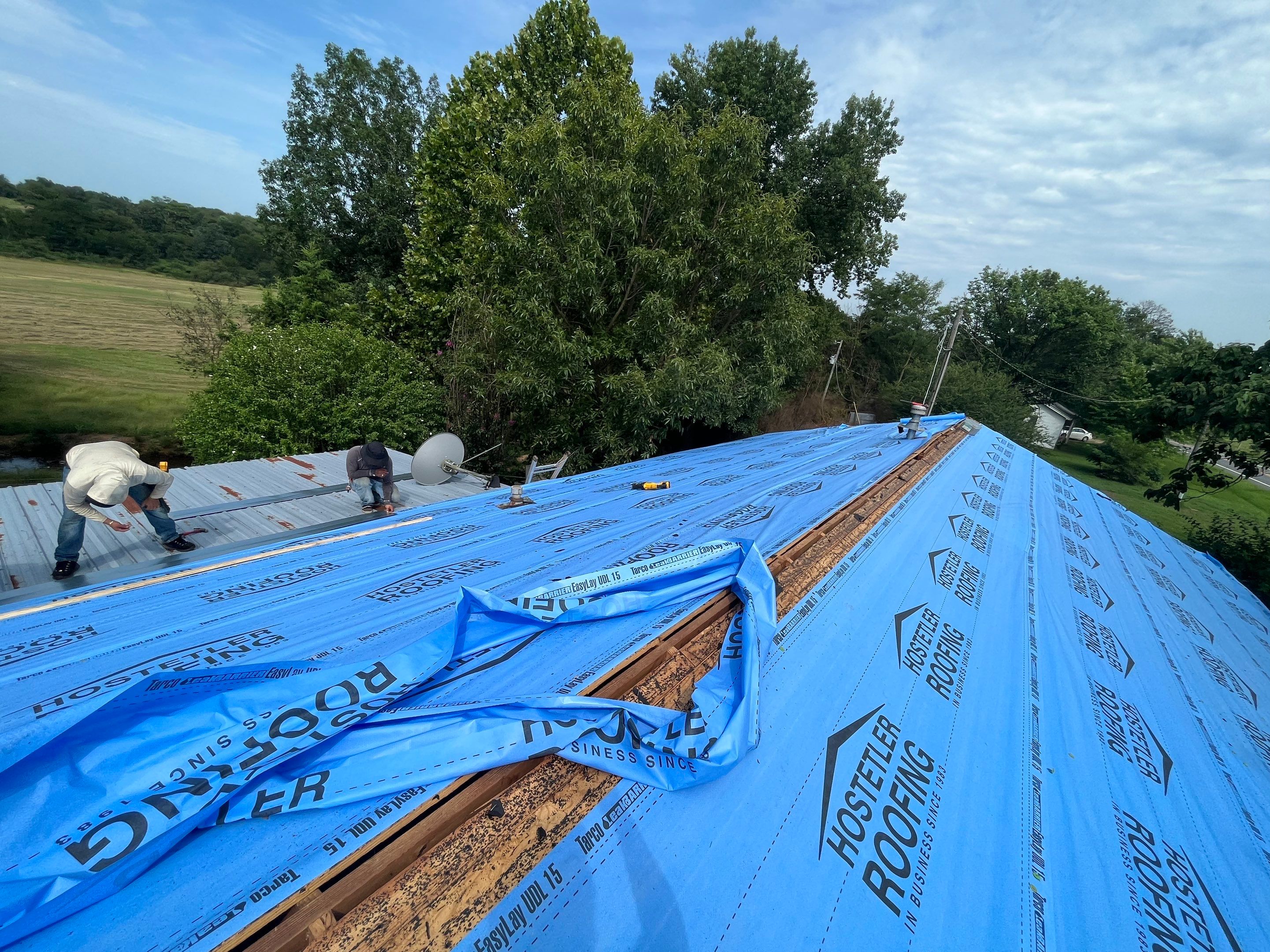Residential Metal Roof Replacement using Reed's Metals by Hostetler Roofing