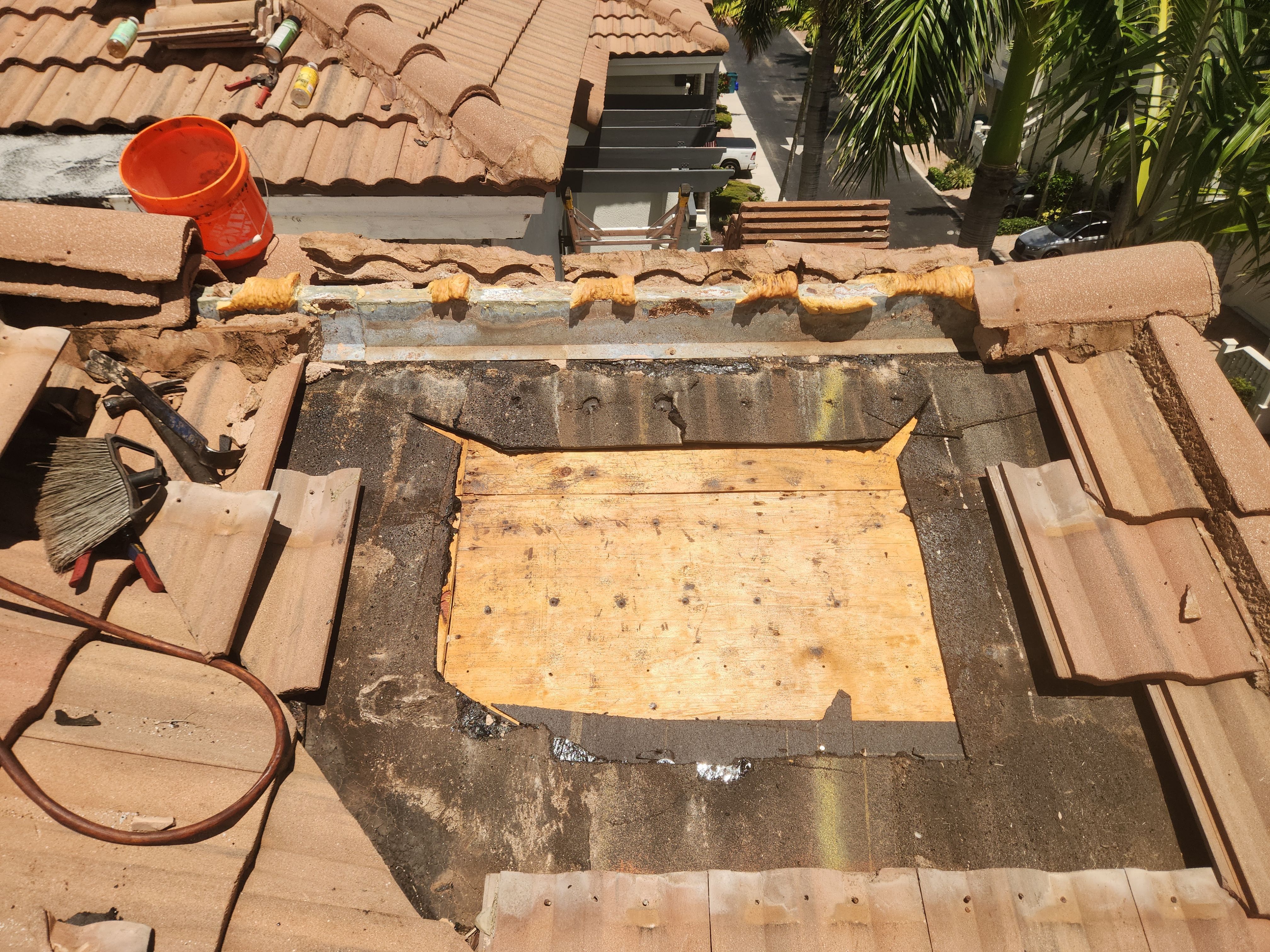 Tile Roof Leak Repair and Plywood Decking Replacement in Boynton Beach by Aastro Roofing