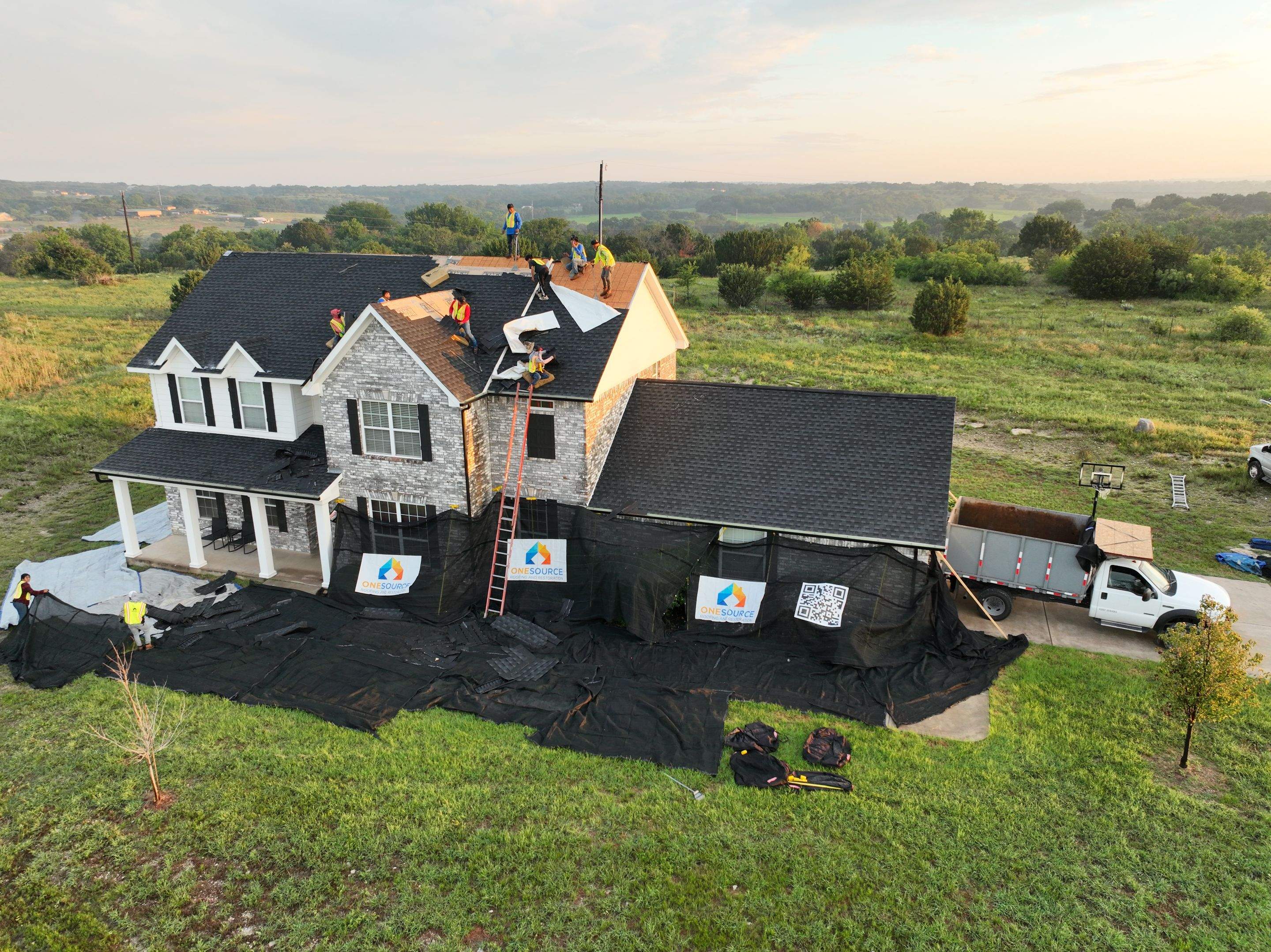 Residential Roofing Installation using Malarkey Highlander Brilliant Black by OneSource Roofing and Restoration