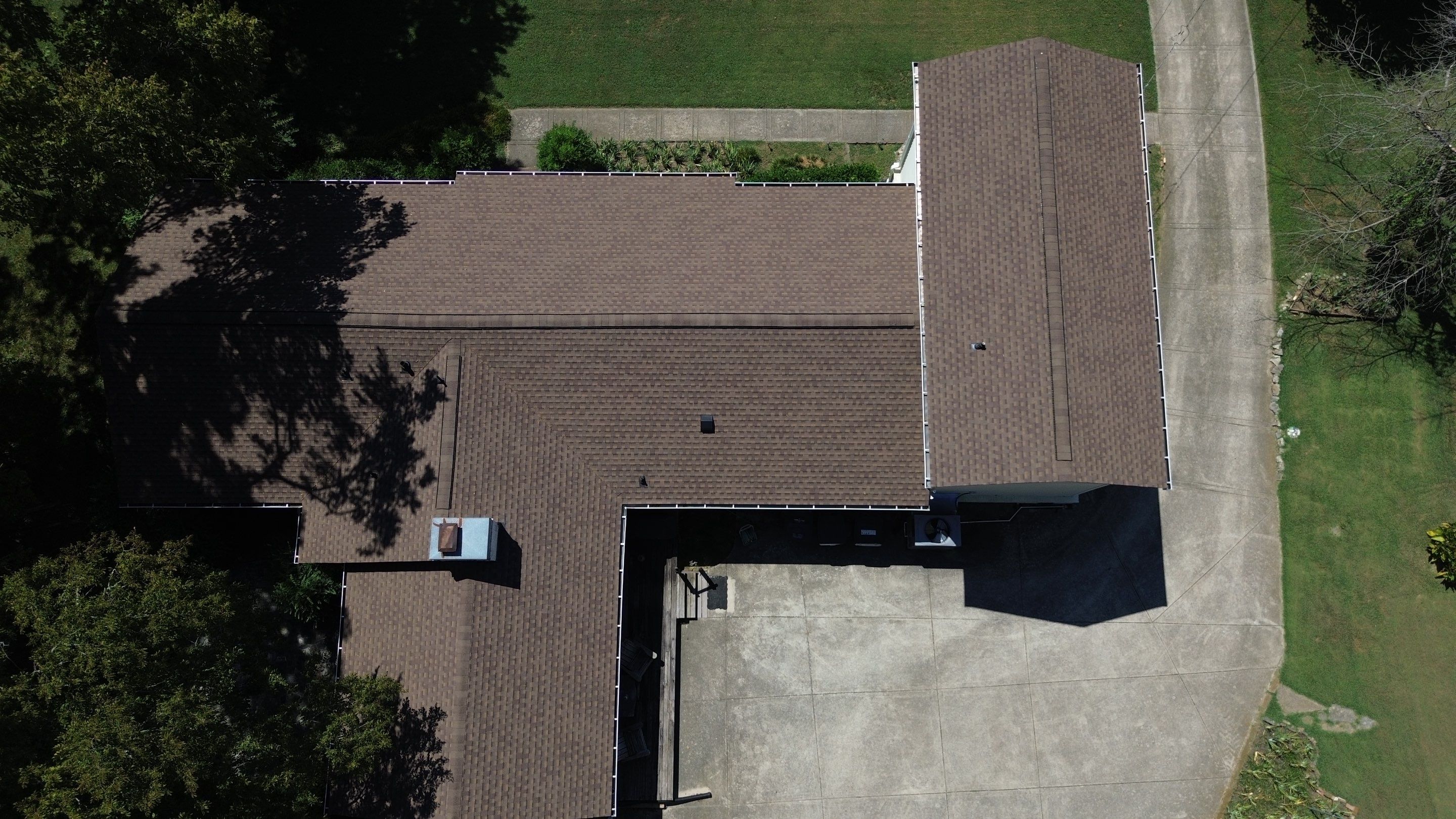 Full Residential Roof Replacement with Brown Architectural Shingles in Nashville by Shinglesmiths Roofing