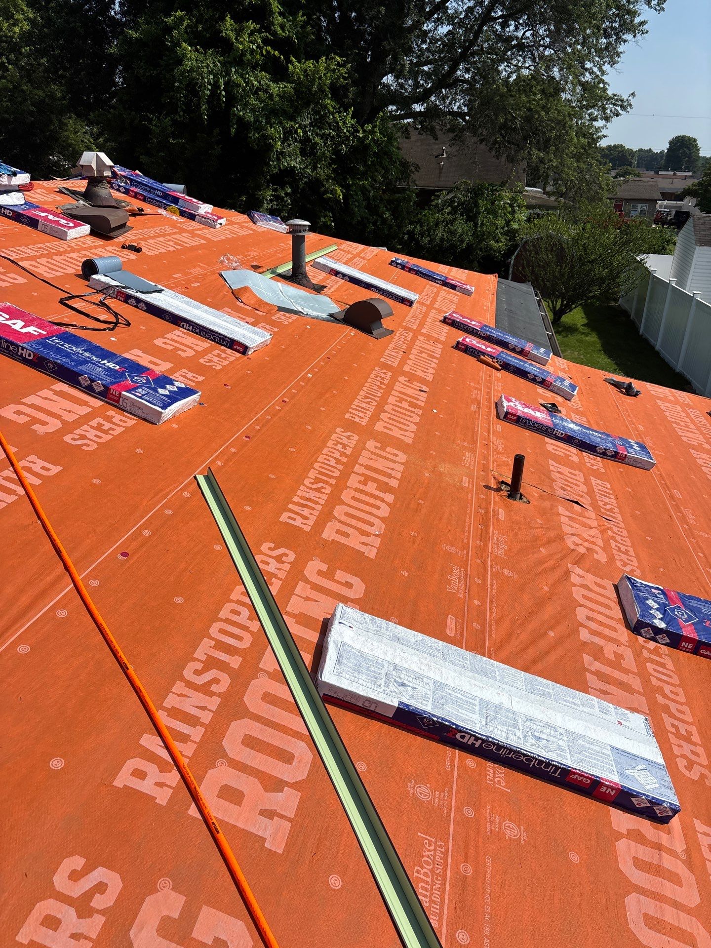 Residential Roofing Installation using GAF Timberline HDZ Barkwood by Rainstoppers Roofing