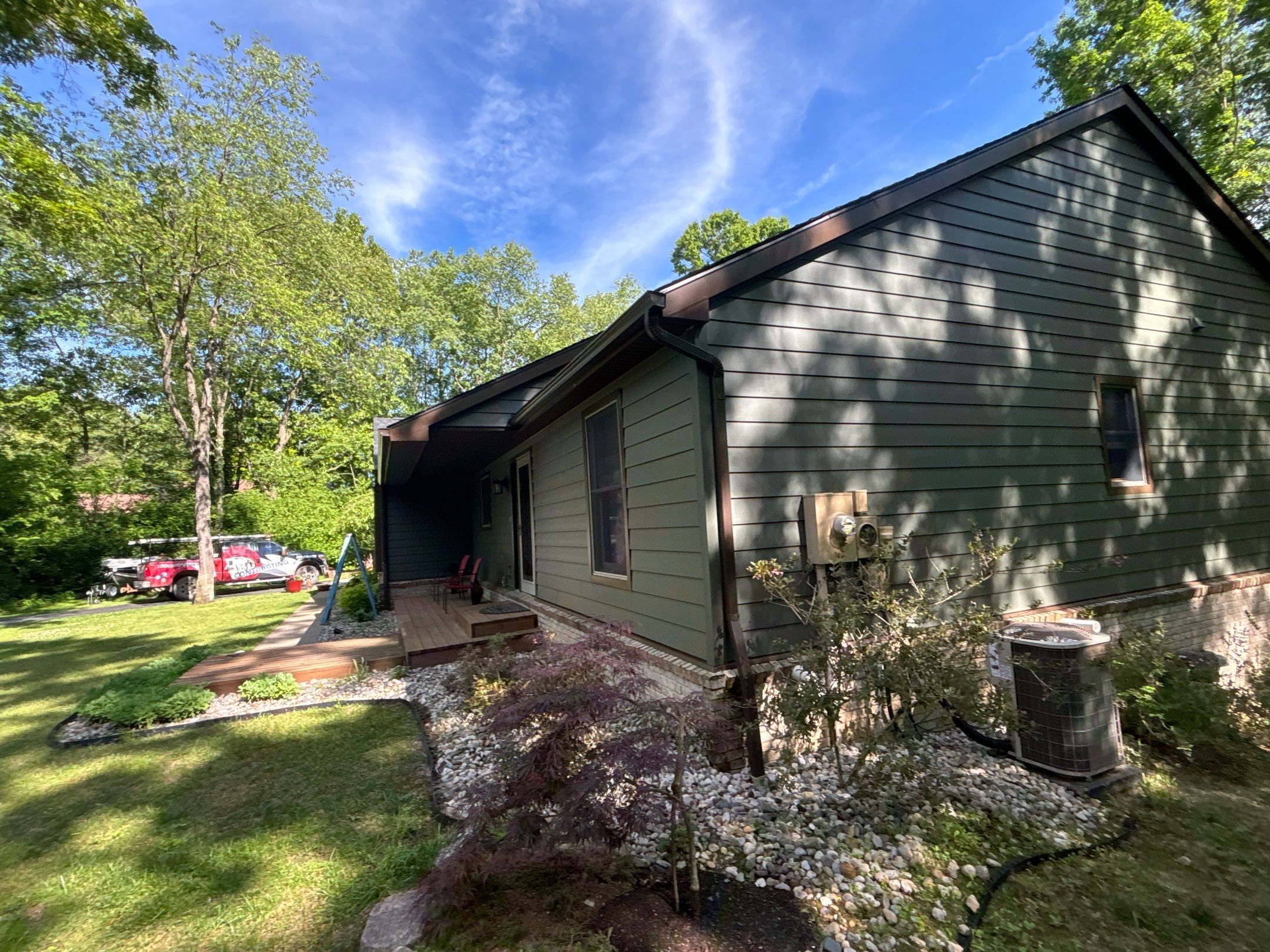 Siding Replacement using Alside S7 Cedar Mill Grain Composite by 180 Contractors