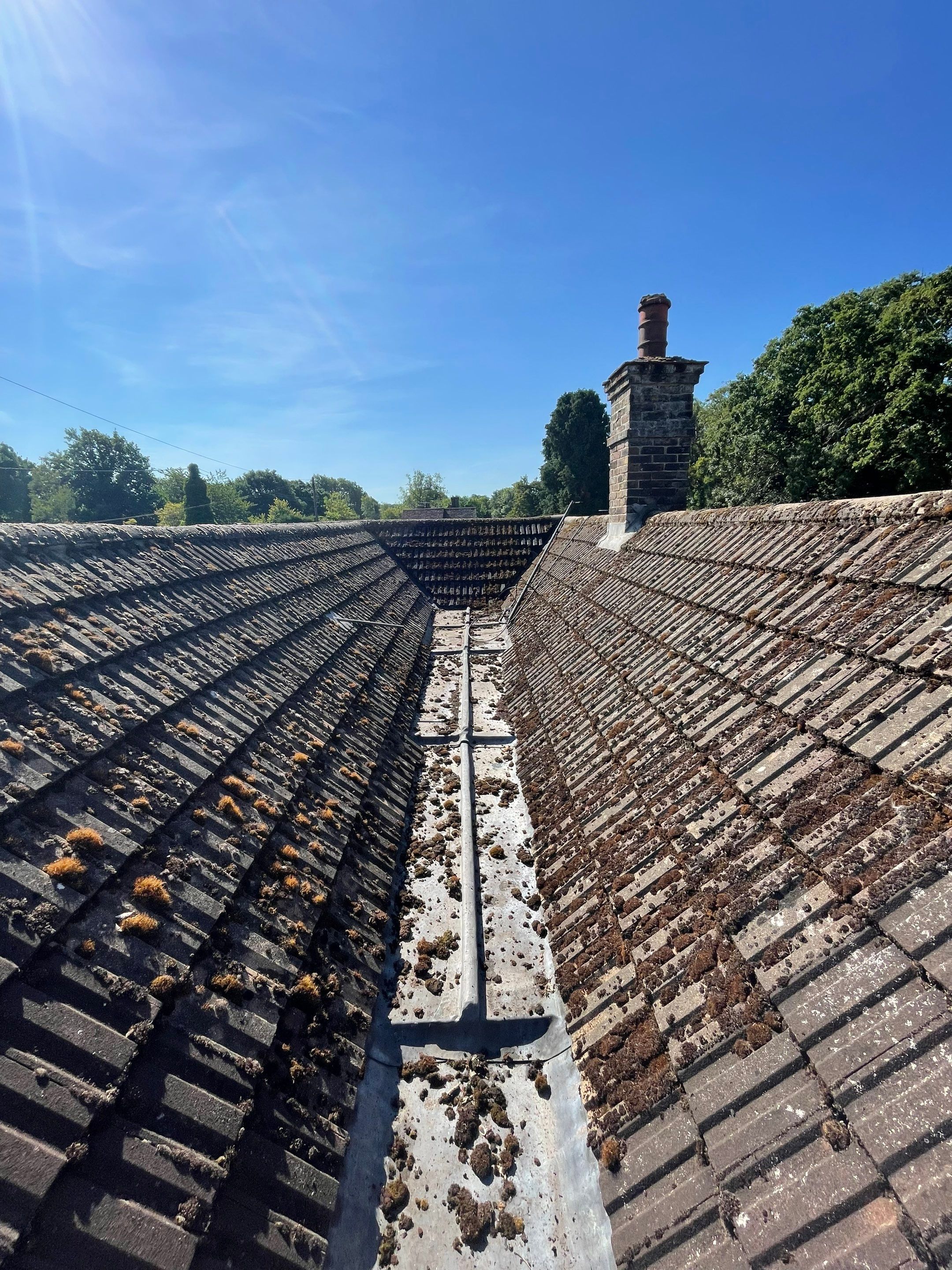 Roof Clean  - Moss Removal - Gutter Clean using Honda 15lpm Low Pressure Washing Machine by Ges Exterior Cleaning ltd