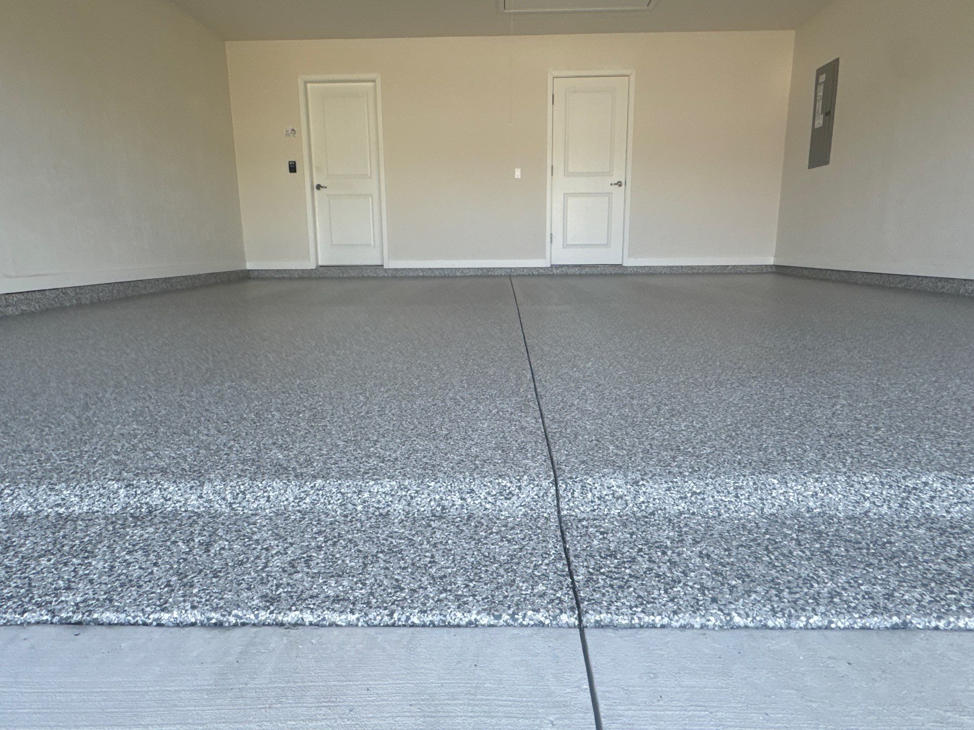 Garage Project in Newberry, FL in Slate Stone by Cross Creek Concrete Coatings