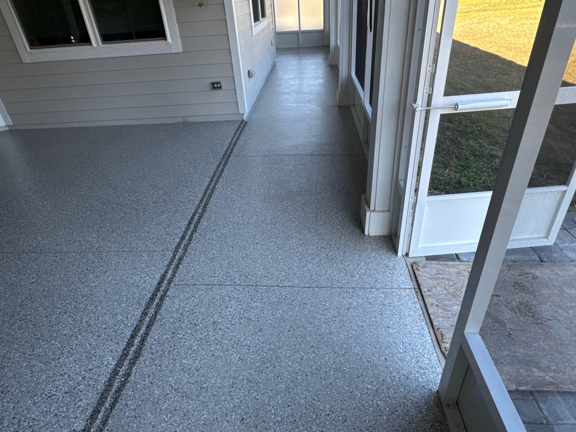Front and Back Porches  in Micanopy, FL (Front Porch: Slate Stone, Back Porch: Mount Everest) by Cross Creek Concrete Coatings