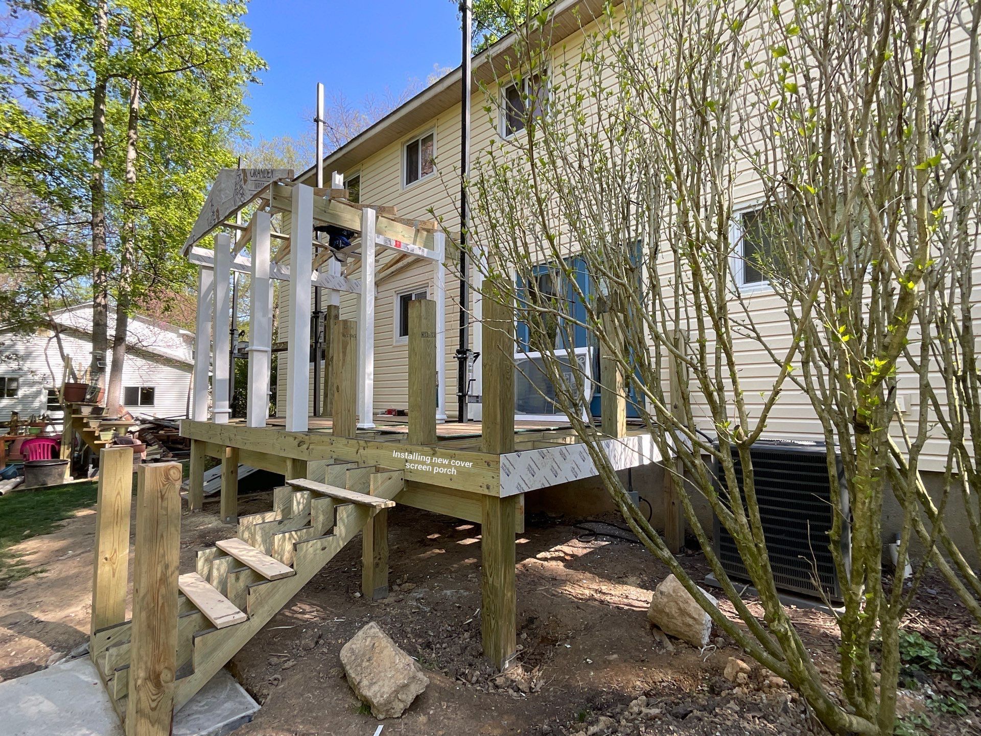 New Screen in cover porch  by Alpha Design Services