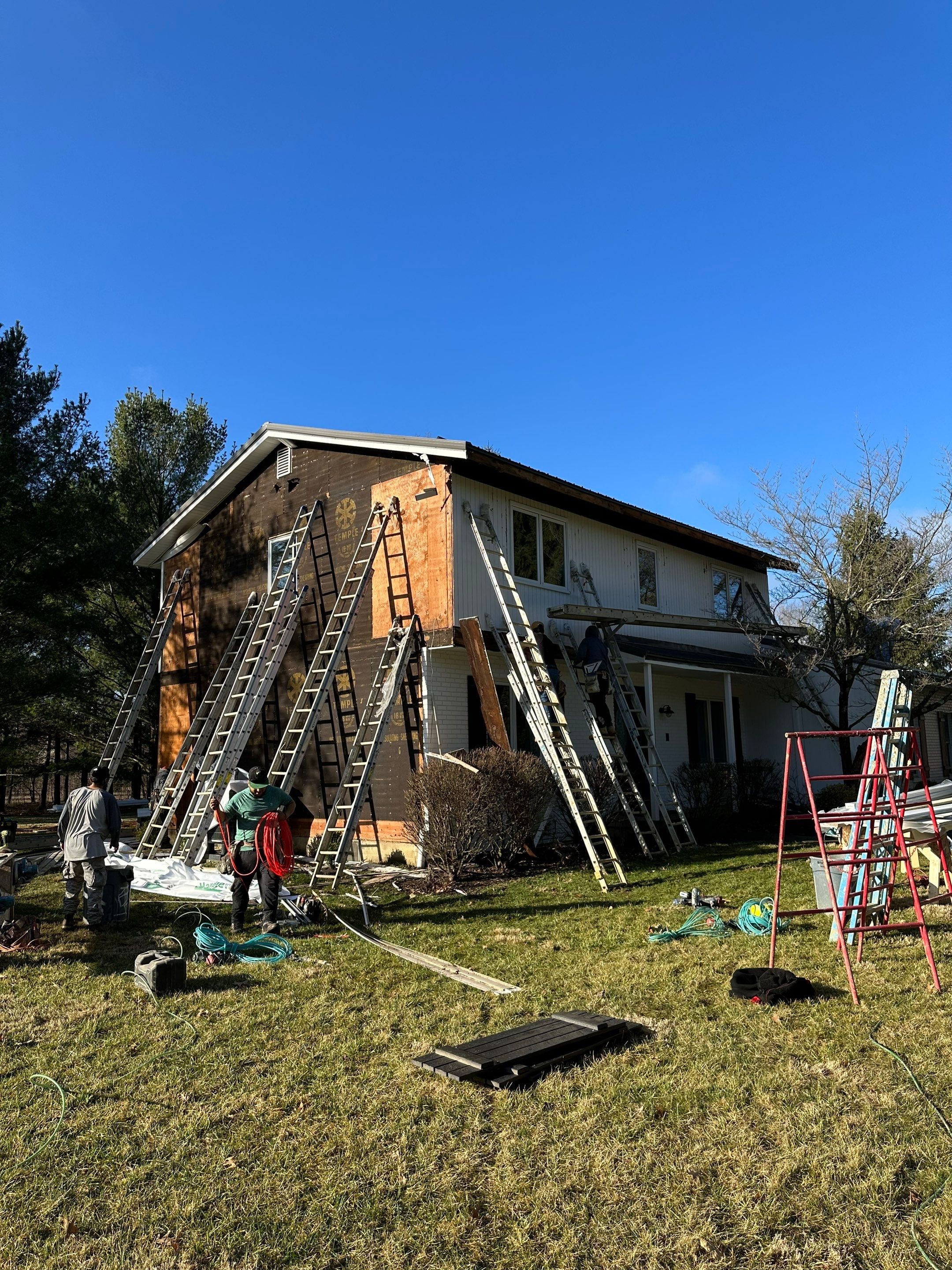 James Hardie Siding installation in New Albany by Best Exteriors Inc