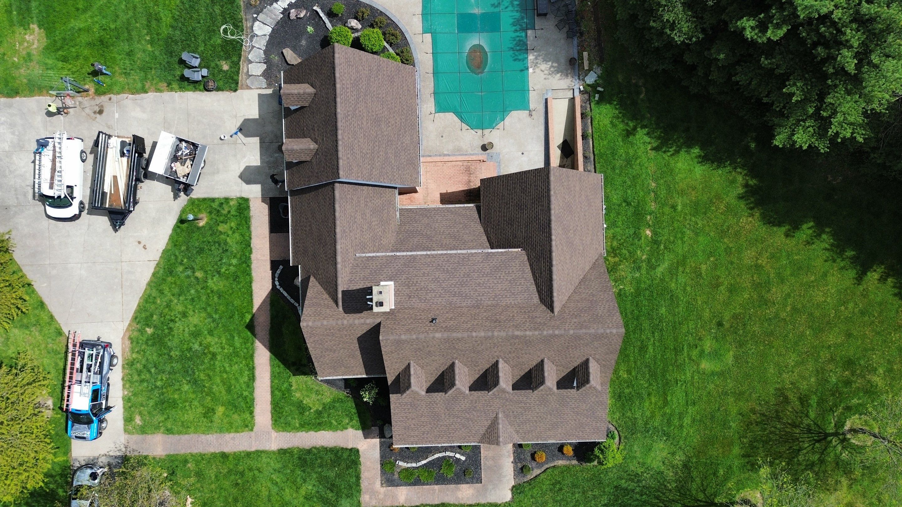 Residential Roofing Installation using Timberline HDZ Shingles - Barkwood by RoofX 