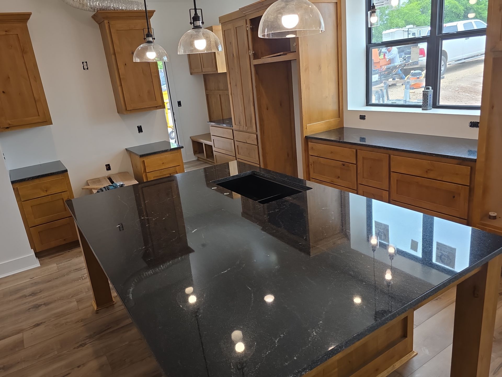 Residential Black Granite Countertop Installation in Sulphur by TNT Countertops