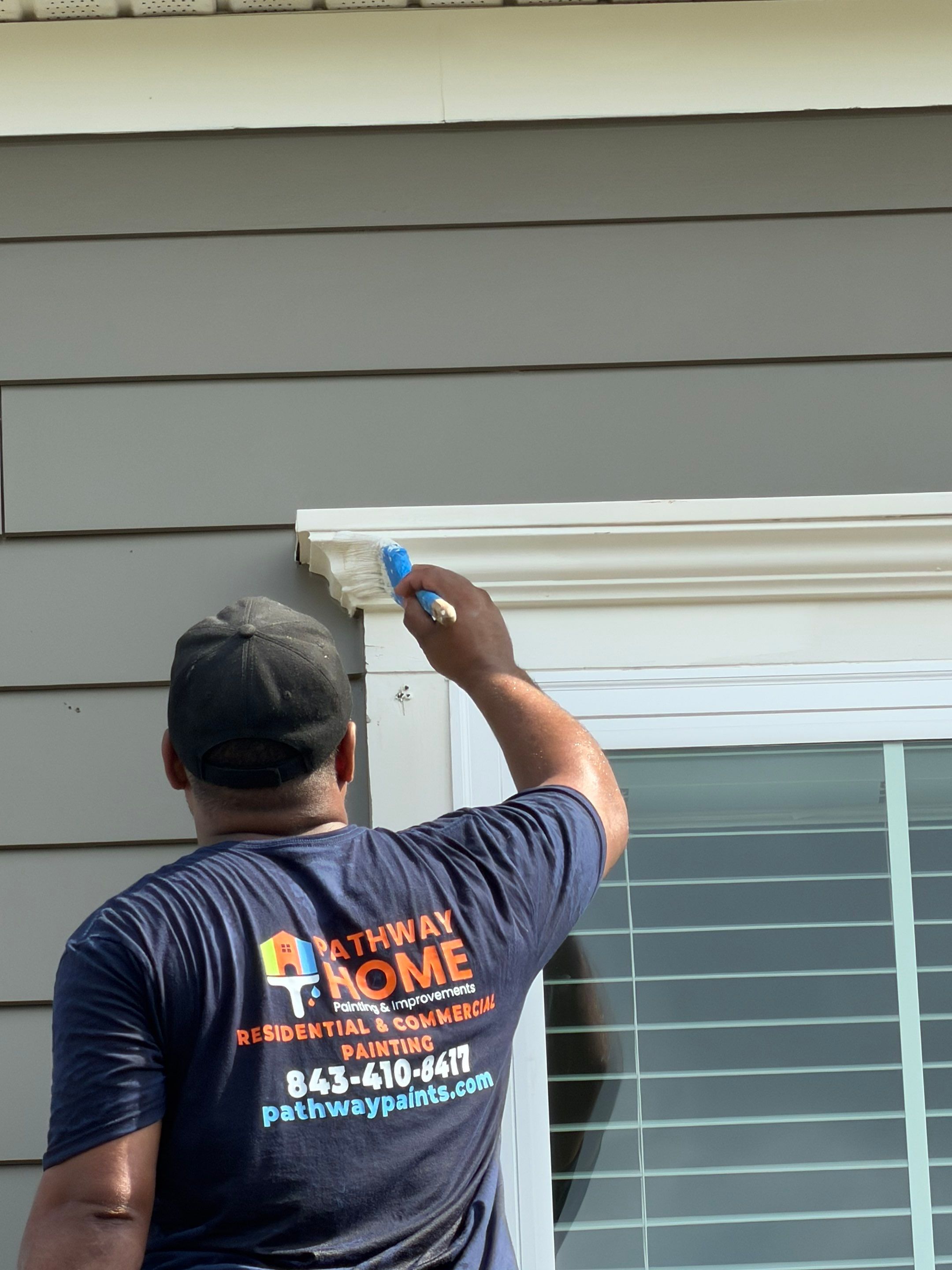 Full Exterior Painting for Two-Story Mt Pleasant Residence by Pathway Home Painting & Improvements