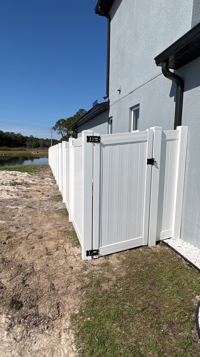 Sarasota, FL 6ft. Tall White Vinyl Privacy Fence & 3 Rail Aluminum Fence by Asap fence and gates, LLC