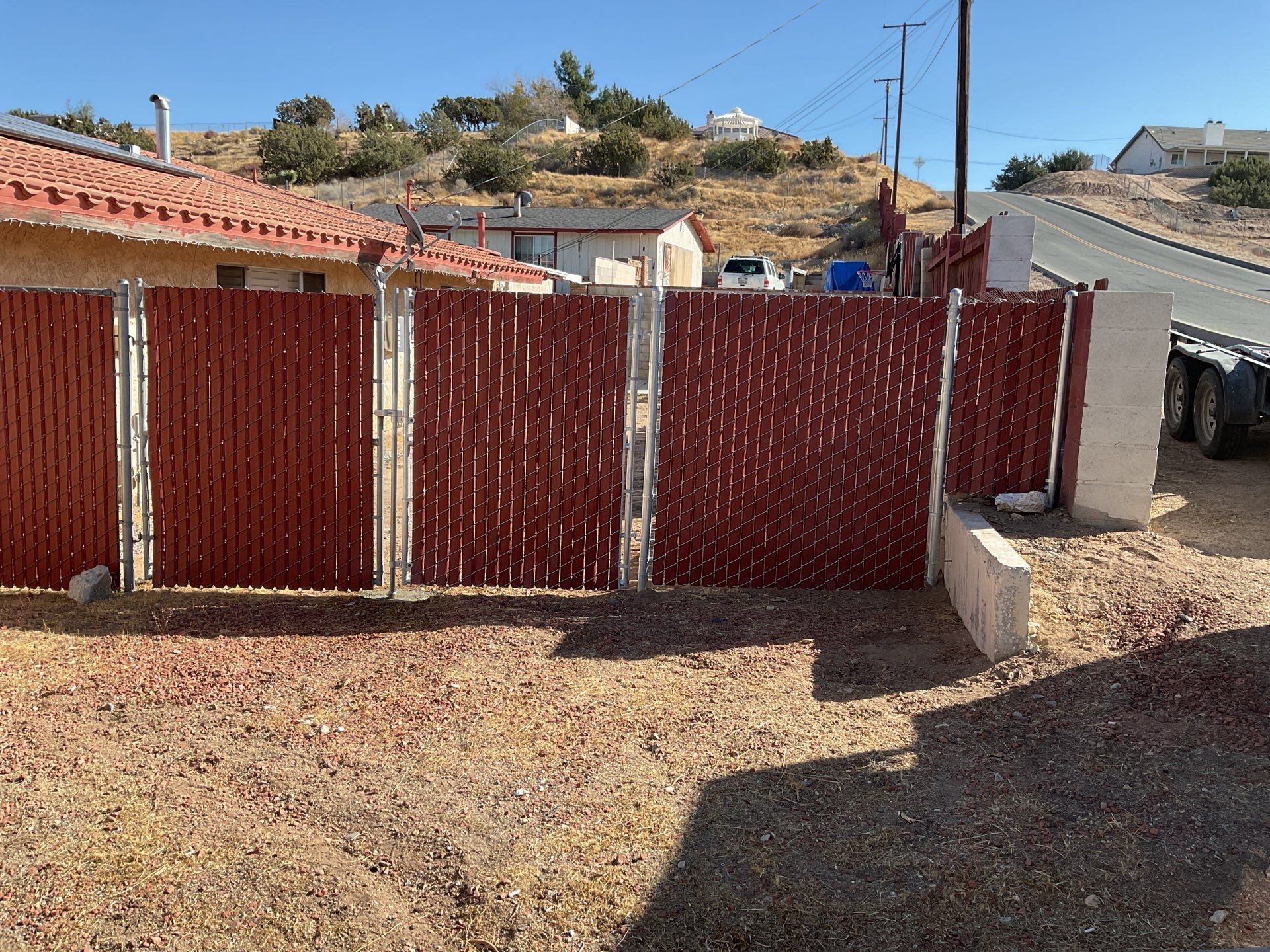 Fence Repair using Privacy chain link  by Fence Guys Inc. 