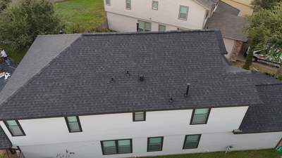 Charcoal Roof on Modern Farmhouse — Cypress, TX