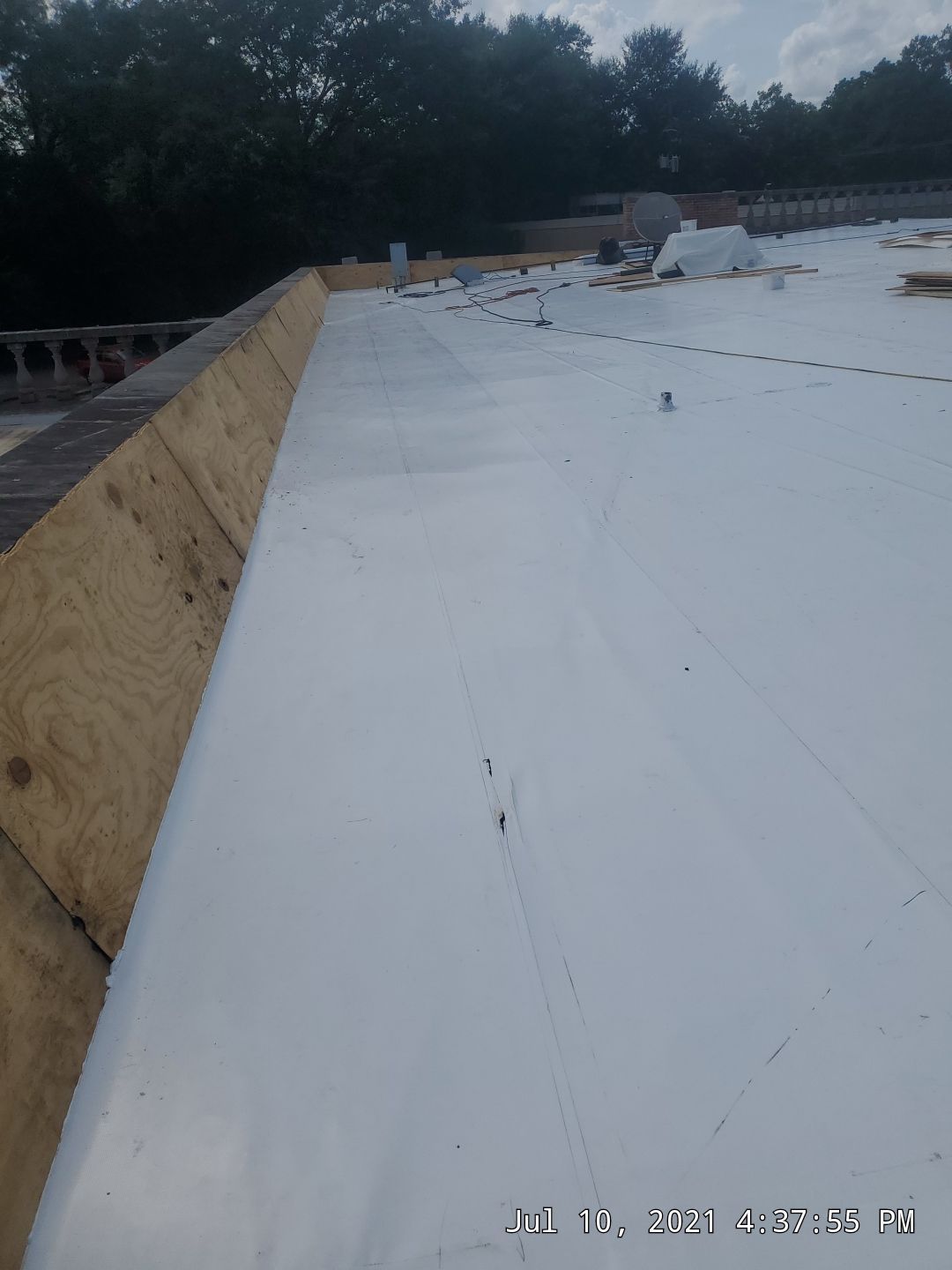 Commercial Roofing Installation using 50 mil PVC by Hostetler Roofing