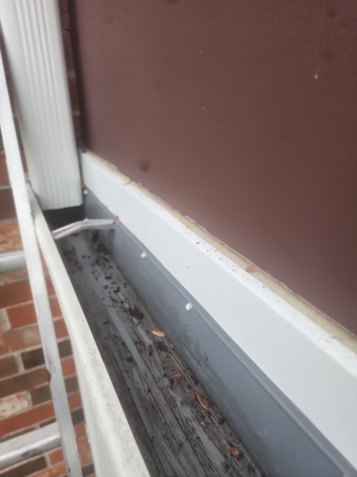 HOA gutter cleaning after photo.