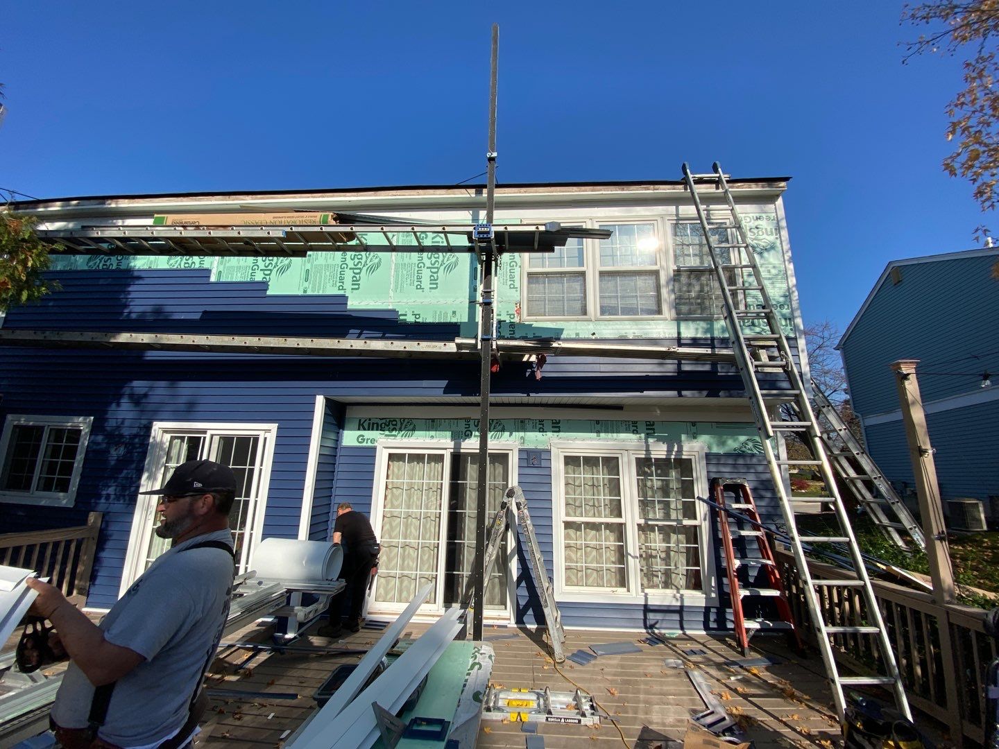 Siding Replacement using Certainteed Restoration Classic D4 Midnight Blue by 180 Contractors