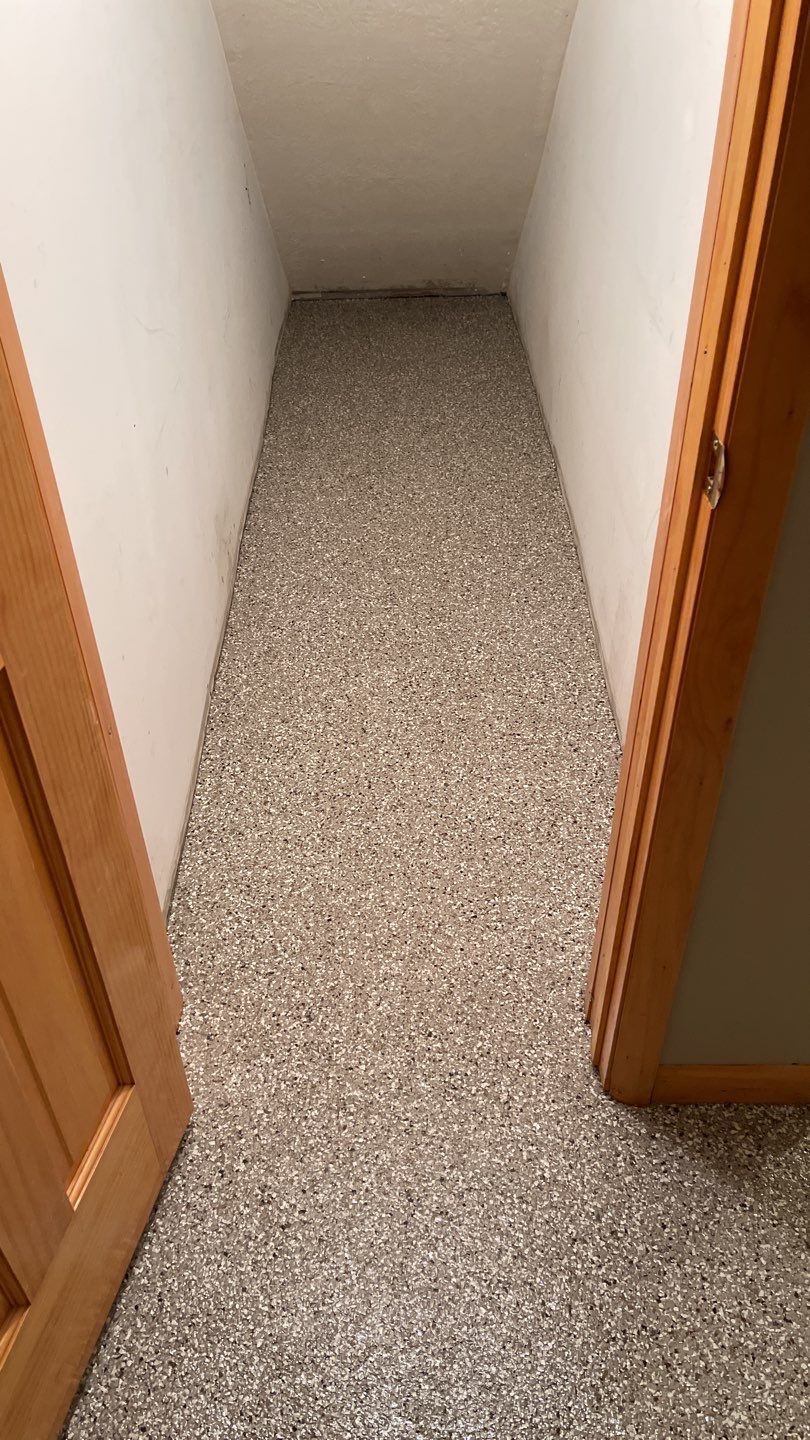 Basement Floor using Pebble Beach by Your1DayFloor.com