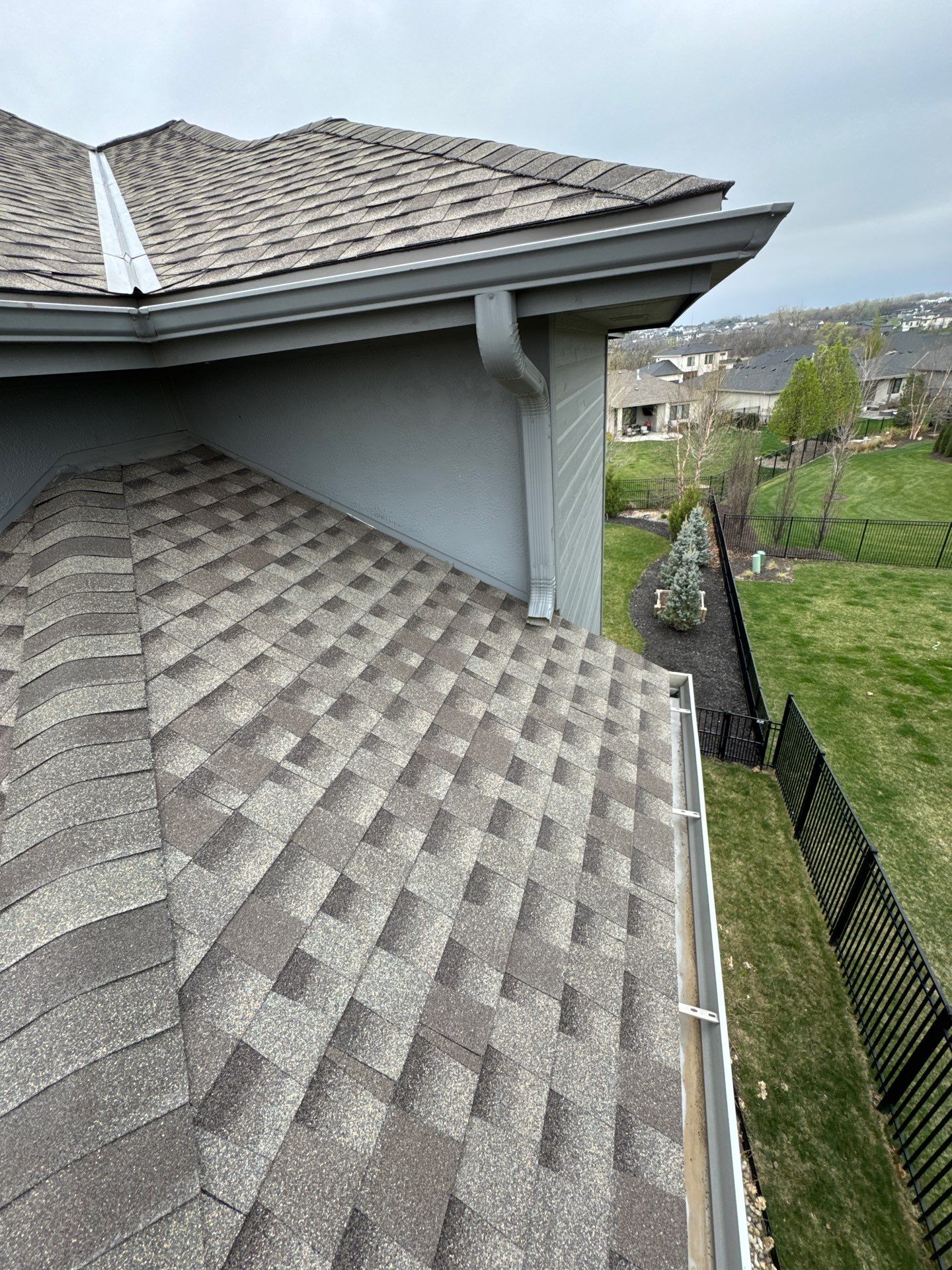 Residential Roof Restoration and Interior Ceiling Leak Repair in Omaha by Crows Roofing LLC