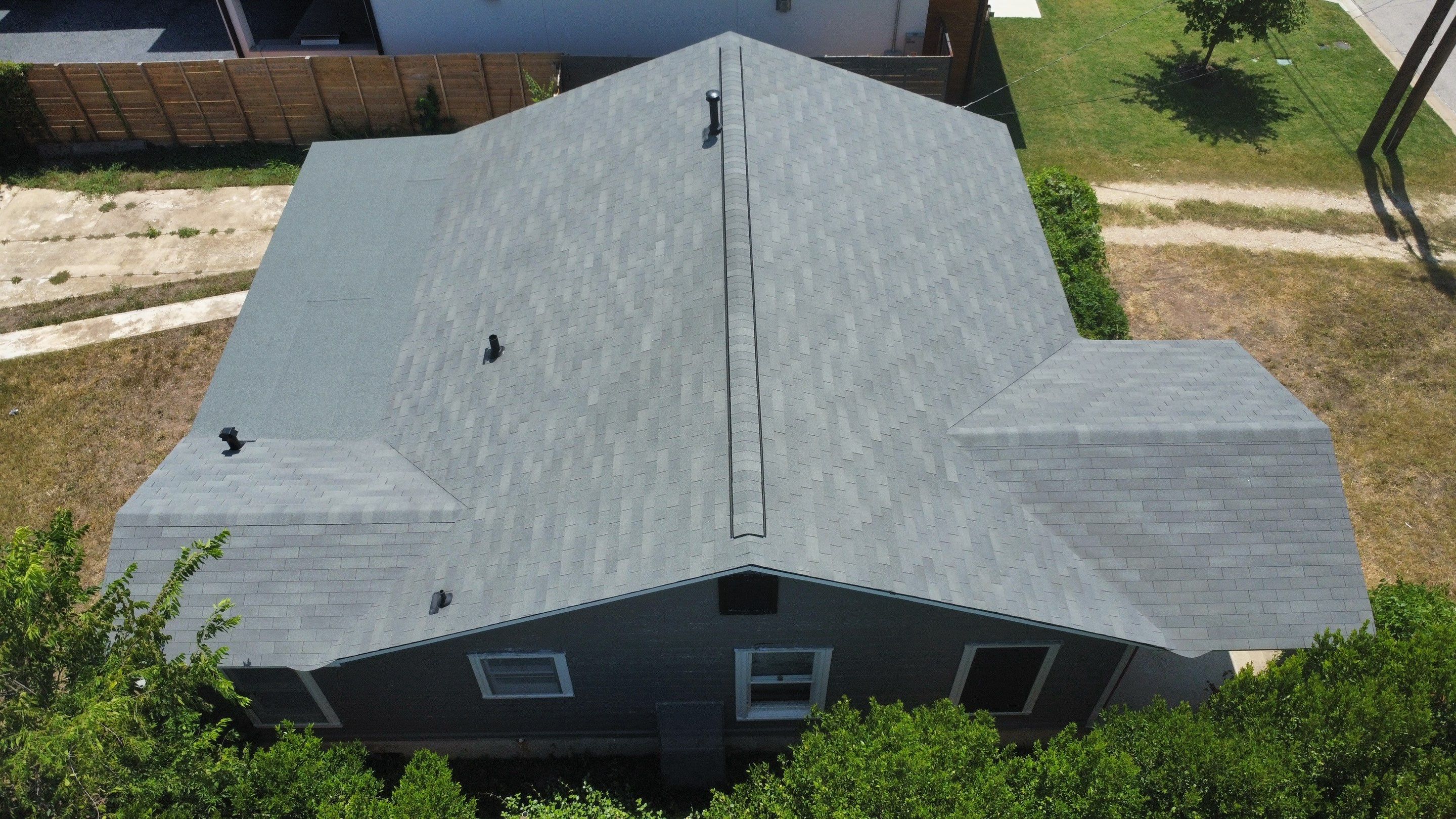 Full Roof Replacement – Main Home + Guest House | Estate Gray Shingles | Austin, TX by Kstylez Roofing & Construction