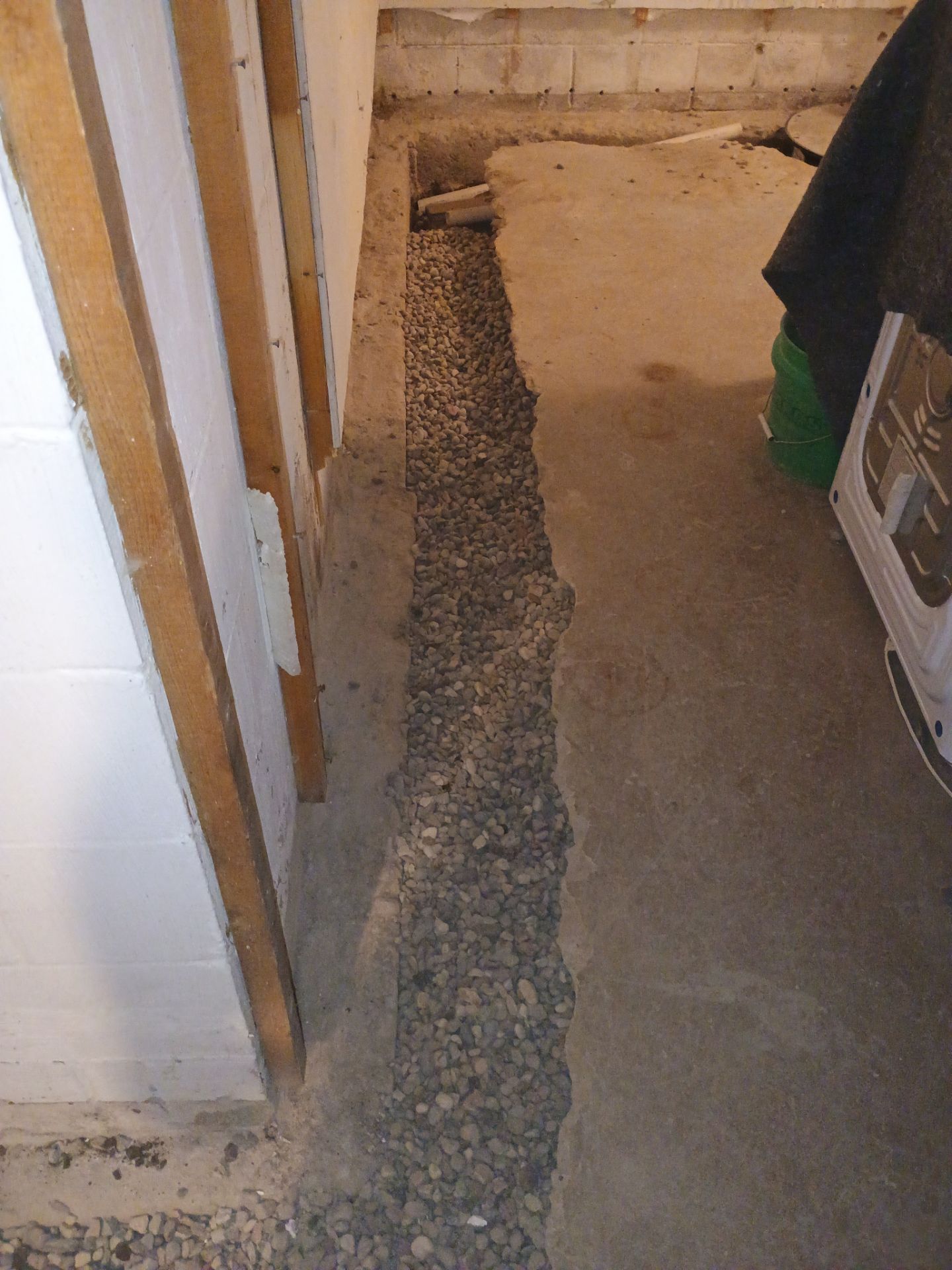 Interior Drain Tile Installation in South Minneapolis by Waterproofing Northeast