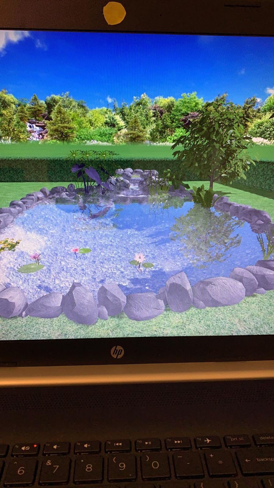 Gorgeous Koi Pond in Palmetto Bay by Nature's Dream Landscape and Tree Service