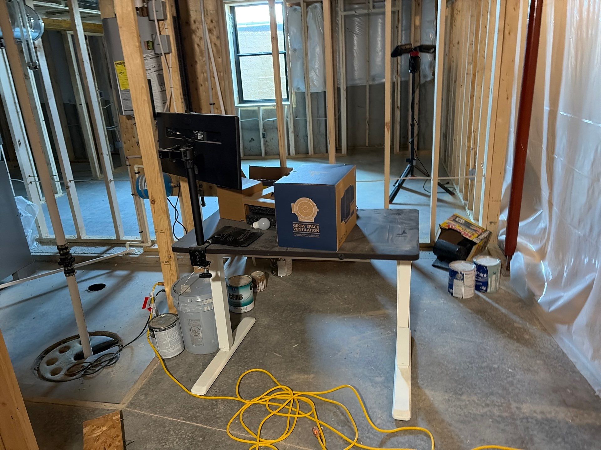 Comprehensive Electrical Rough-In and Data Networking for Washington Township Basement by Techkinect
